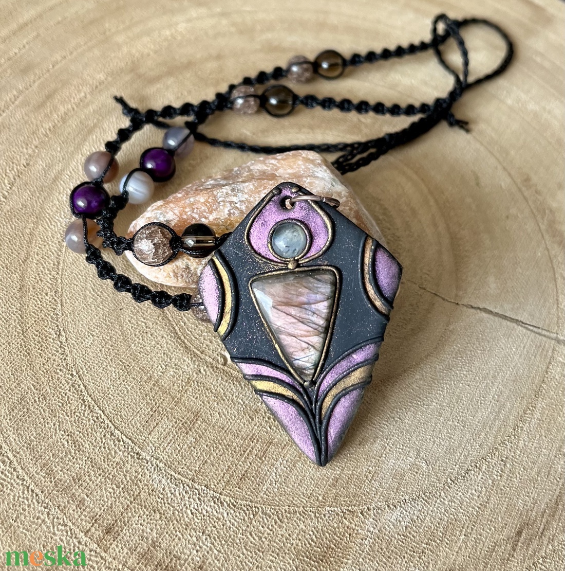 Labradorit talizmán  - ékszer - nyaklánc - medálos nyaklánc - Meska.hu