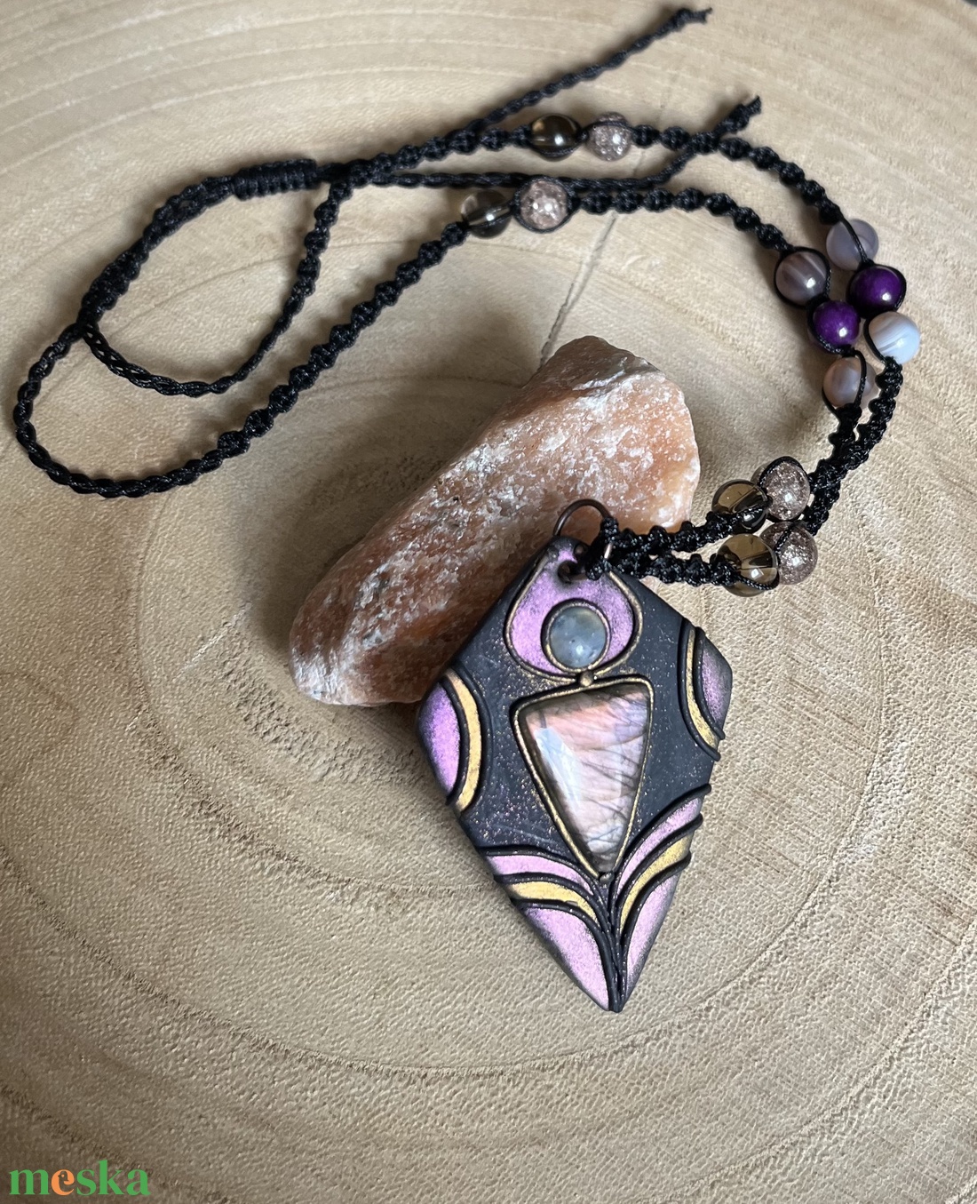 Labradorit talizmán  - ékszer - nyaklánc - medálos nyaklánc - Meska.hu