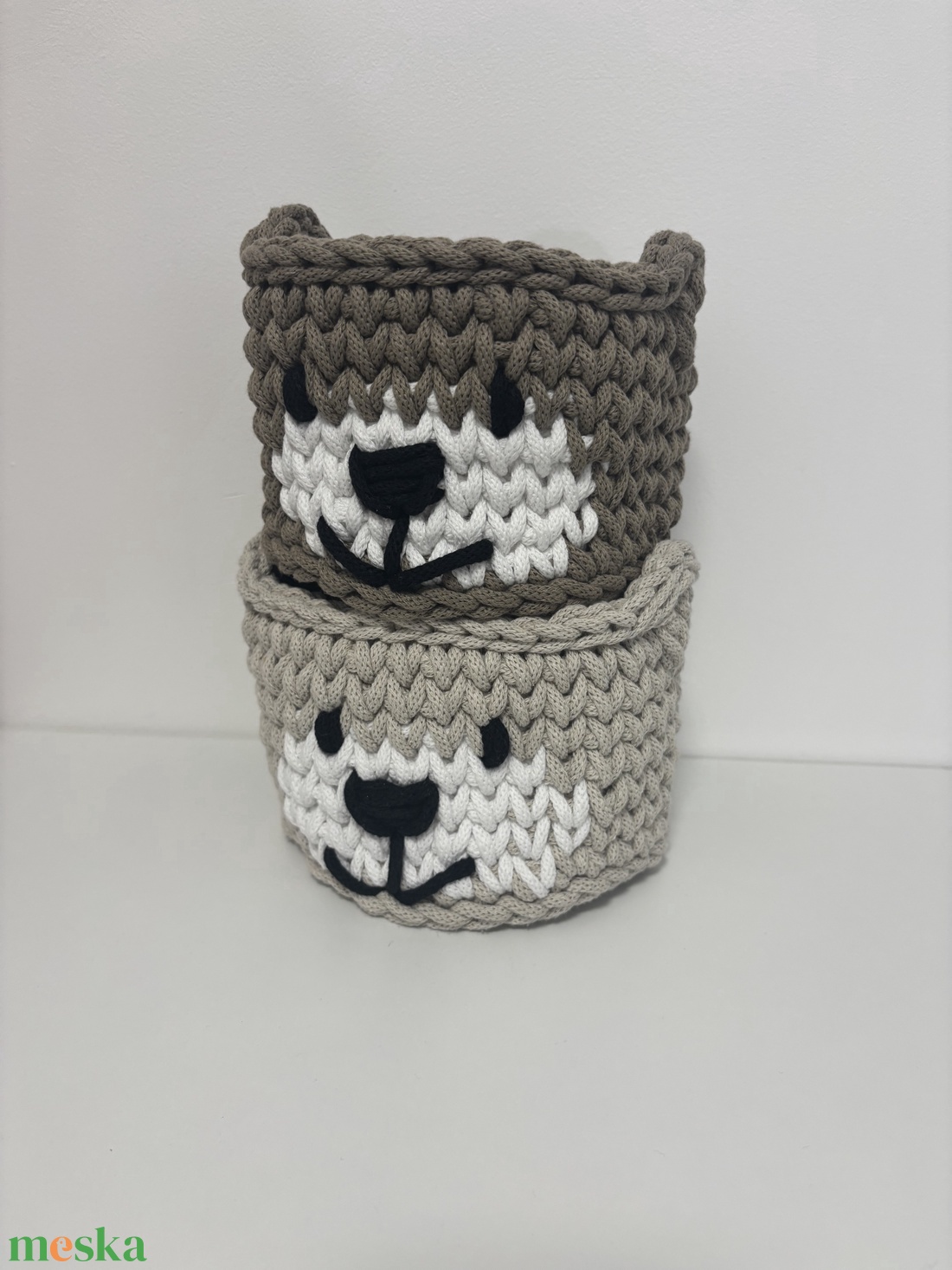 Horgolt maci tároló - diy (csináld magad) - szabásminta, útmutató - horgolási minta - Meska.hu