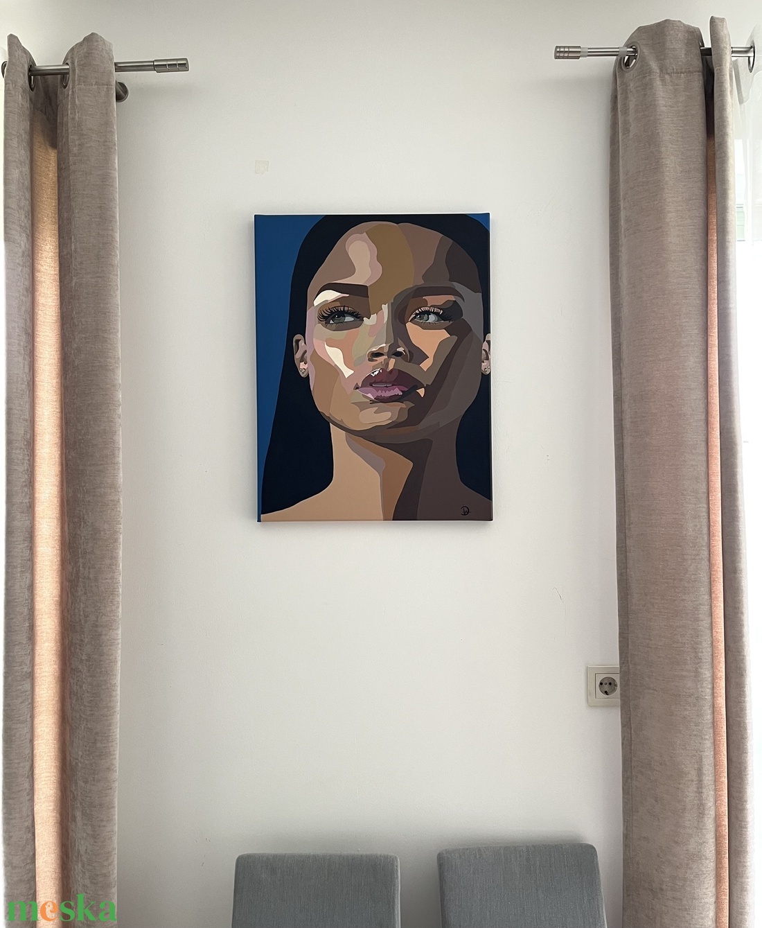 Rihanna - Festmény - művészet - festmény - akril - Meska.hu