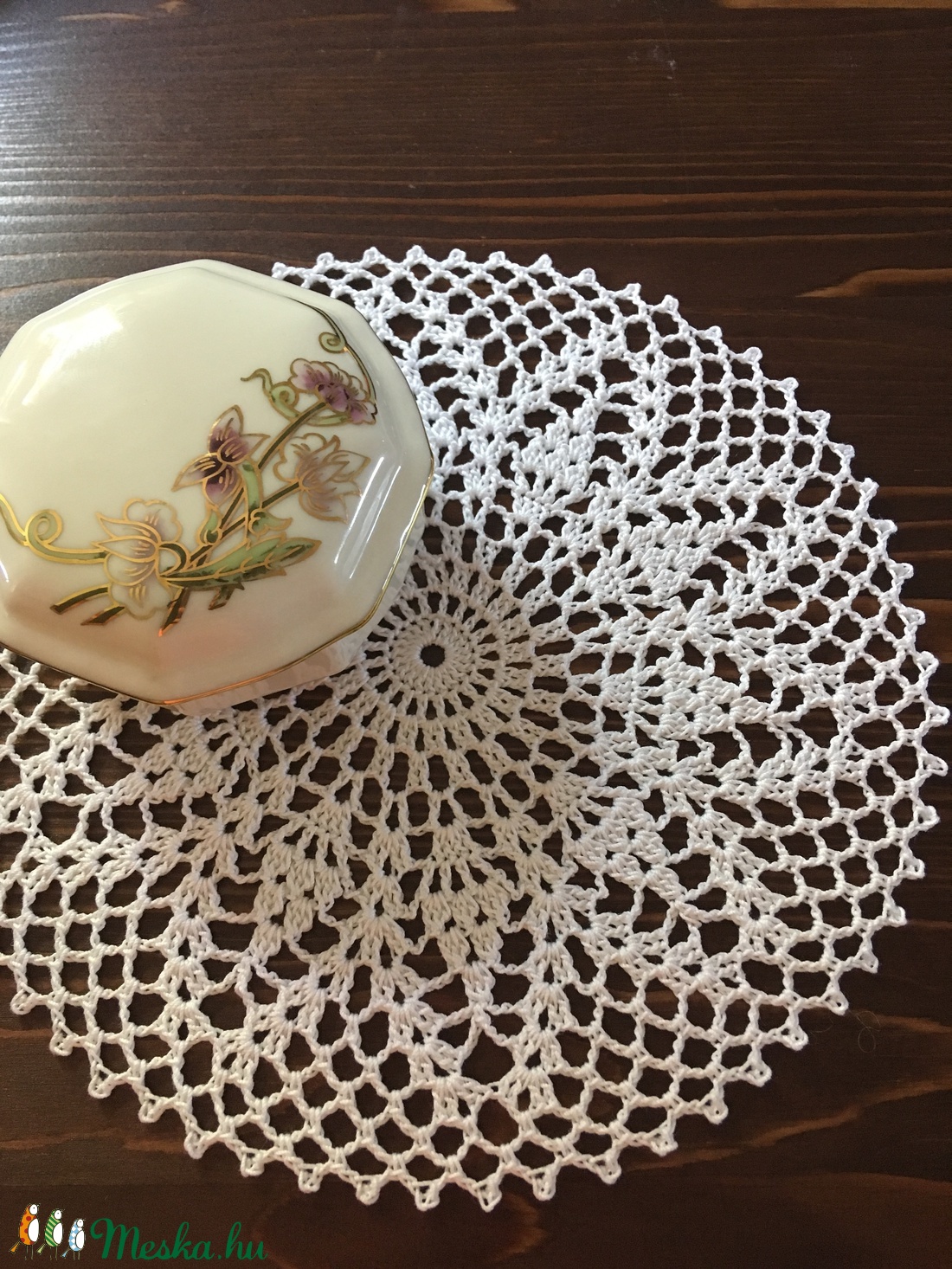 Horgolt fehér terítő -  - Meska.hu