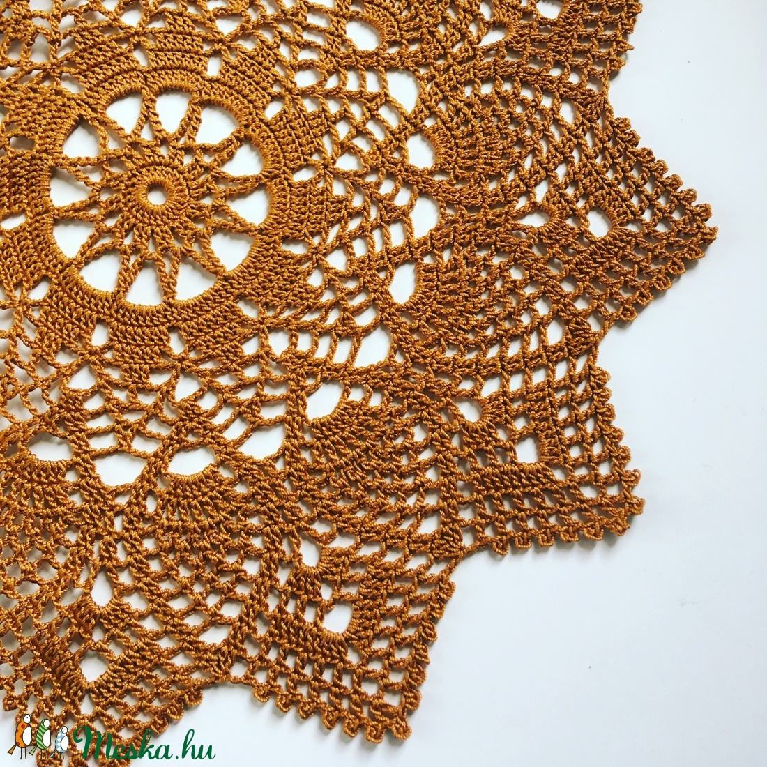 Horgolt fahéj színű terítő -  - Meska.hu