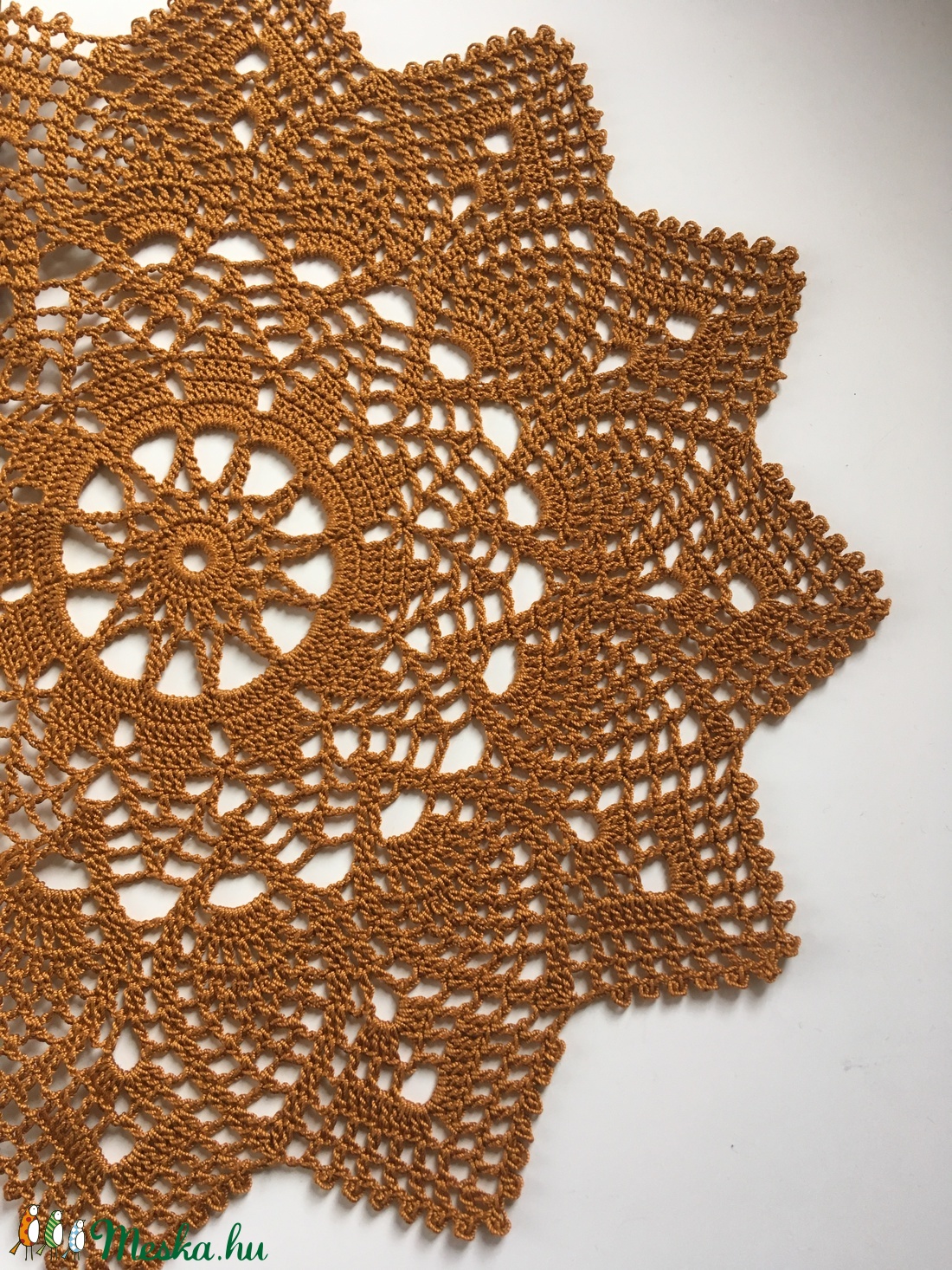 Horgolt fahéj színű terítő -  - Meska.hu