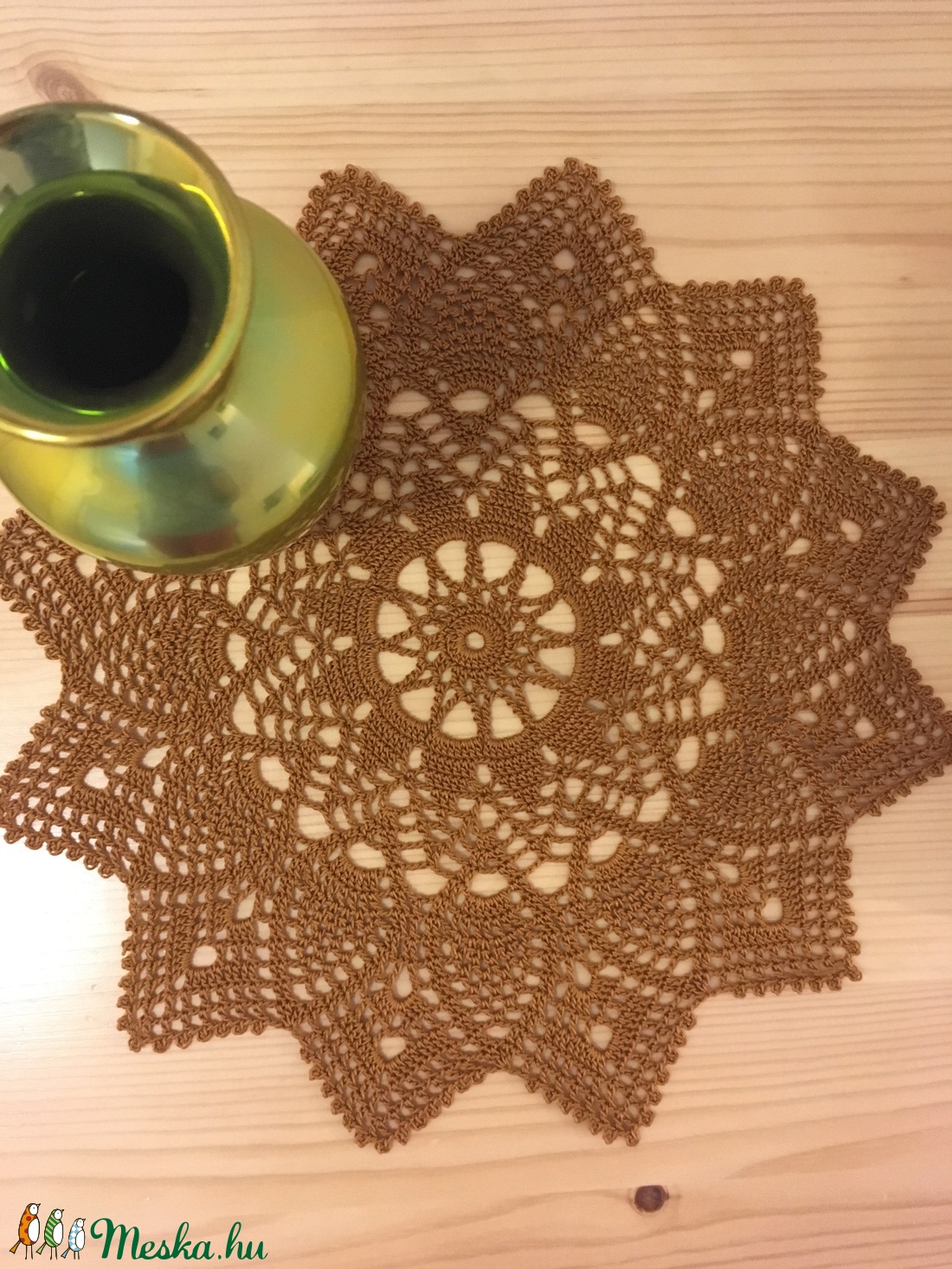 Horgolt fahéj színű terítő -  - Meska.hu