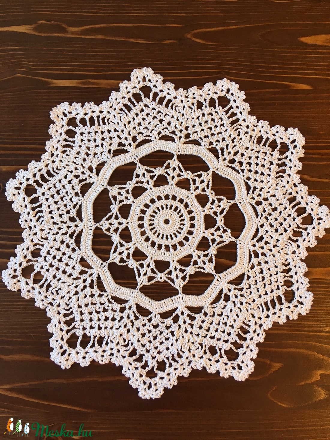 Fehér horgolt terítő -  - Meska.hu