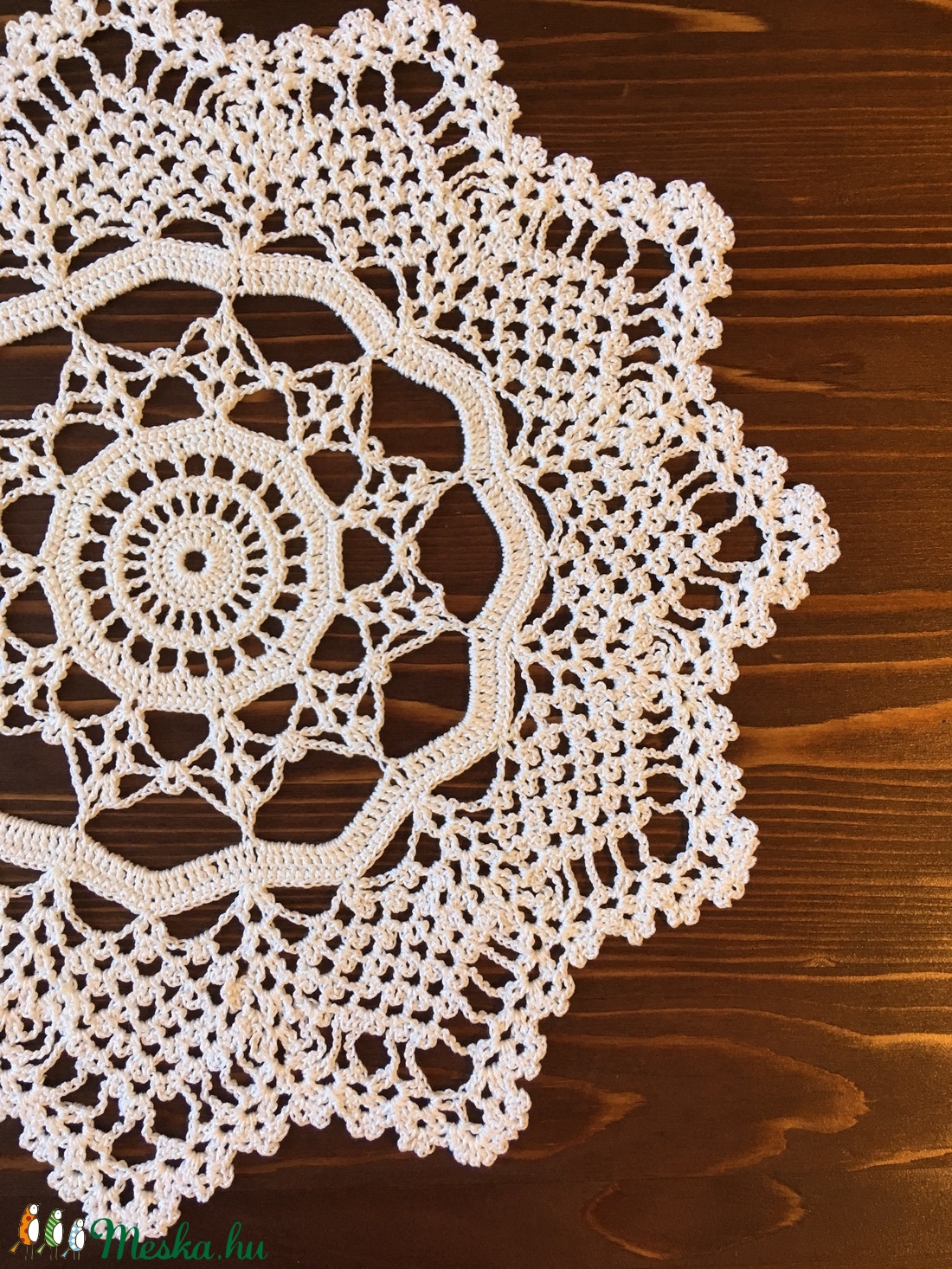 Fehér horgolt terítő -  - Meska.hu