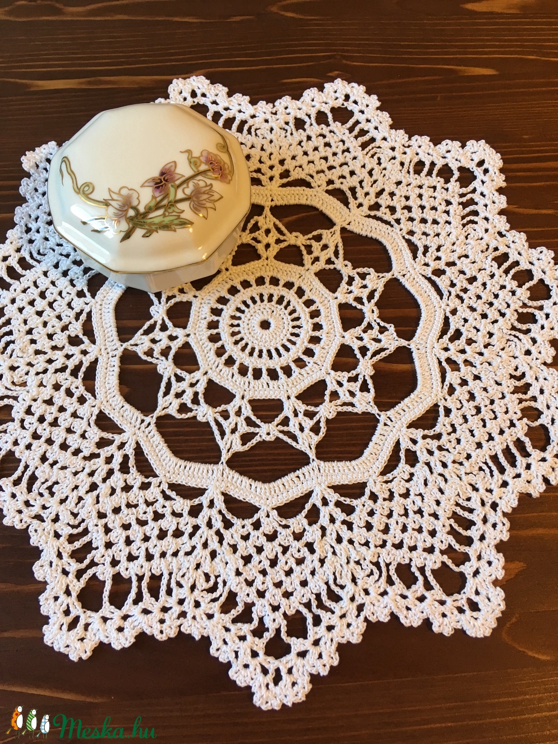 Fehér horgolt terítő -  - Meska.hu