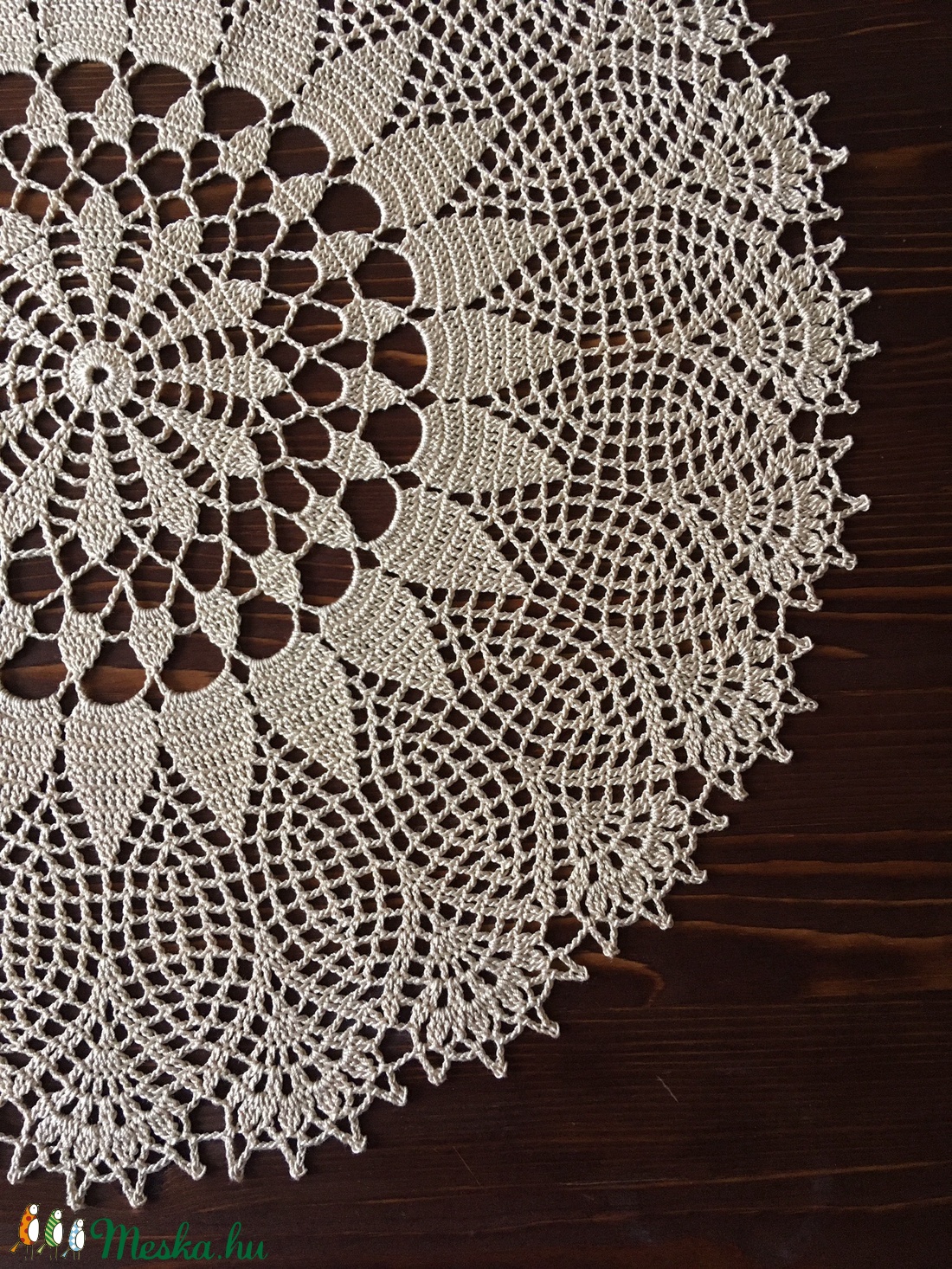 Ekrü horgolt terítő - otthon & életmód - konyhafelszerelés, tálalás - Meska.hu