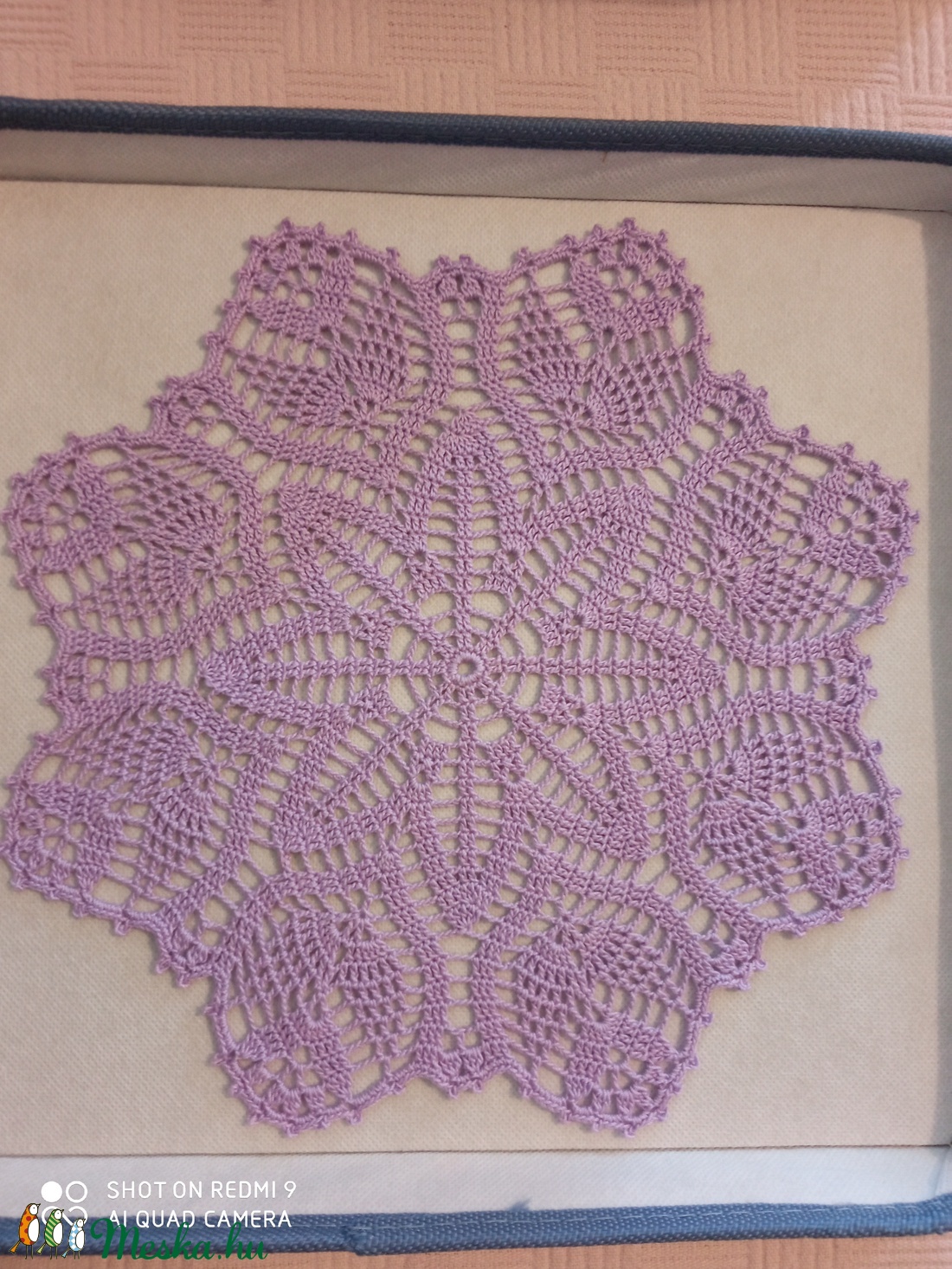 Horgolt vilgos lila terítő - otthon & életmód - Meska.hu