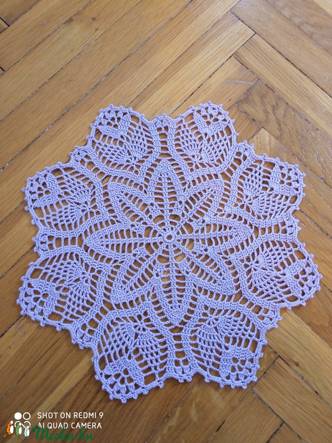 Horgolt vilgos lila terítő - otthon & életmód - Meska.hu