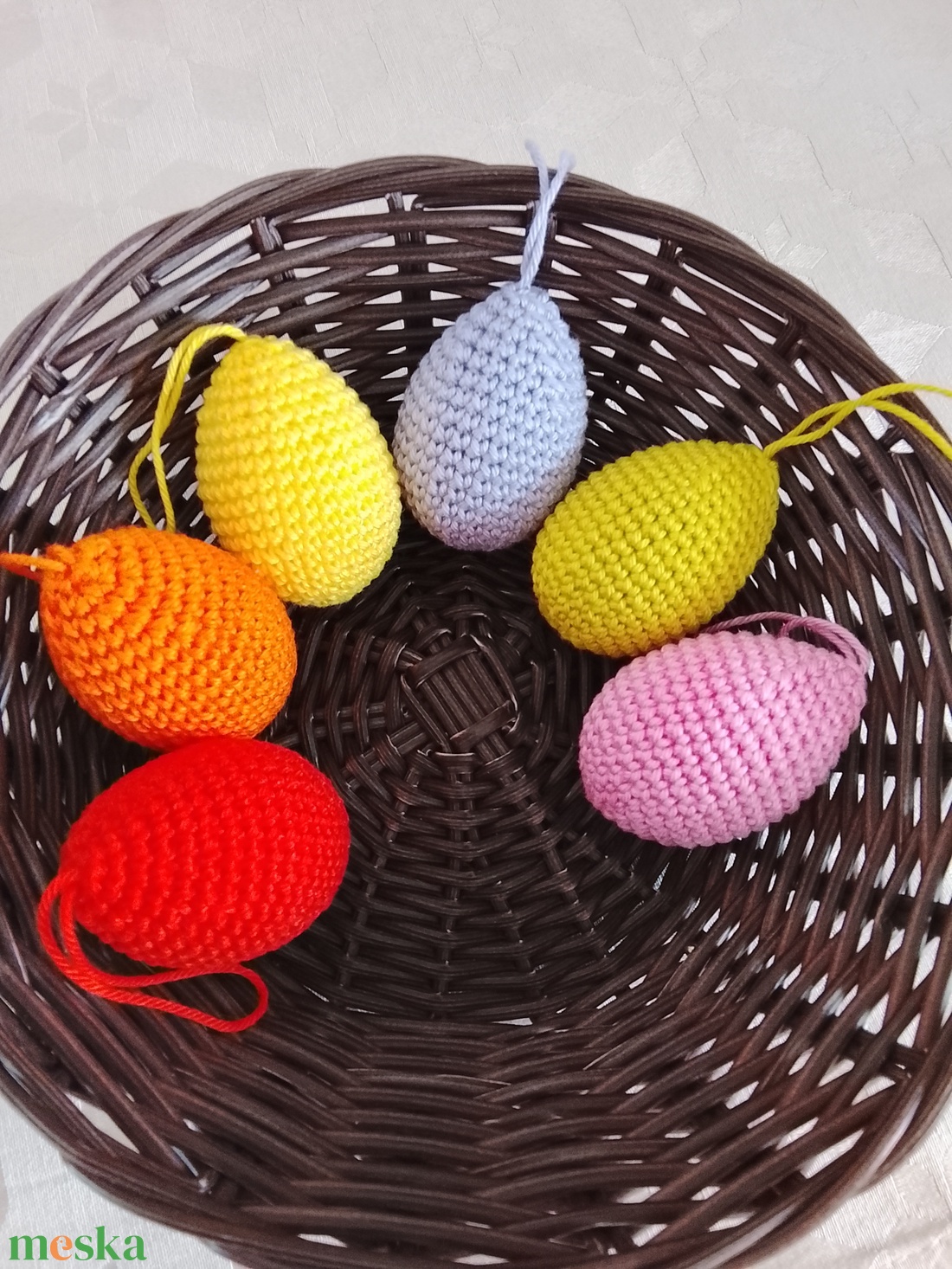 Horgolt toj�skészlet - ünnepi díszek, dekorációk - húsvéti díszek és dekorációk - húsvéti tojás, hímestojás - Meska.hu