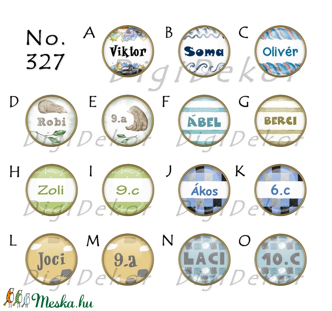 Névre szóló kulcstartó kétoldalas medállal, ajándék fiúknak férfiaknak, iskolás fiú, neves ajándék, személyes kulcstartó -  - Meska.hu