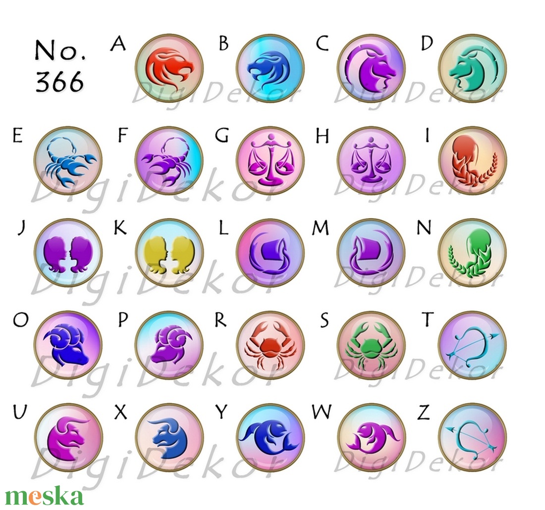 Csillagjegyes ékszer, horoszkópos nyaklánc, mind a 12 zodiákus jegyre, asztrológia. Horoszkóp ajándék. - ékszer - nyaklánc - medálos nyaklánc - Meska.hu