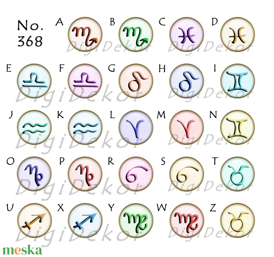 Horoszkópos ékszer, csillagjegyes nyaklánc választható mintával, asztrológia, zodiákus jegyek, 24 változatban - ékszer - nyaklánc - medálos nyaklánc - Meska.hu