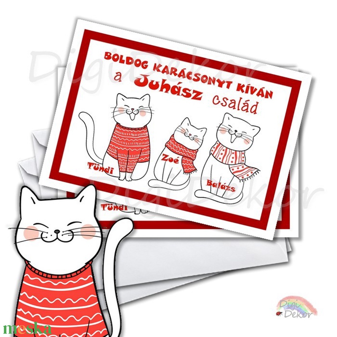 Karácsonyi képeslap, vicces karácsonyi ajándék, családi kép, névre szóló képeslap, cicás karácsonyi ajándék, üdvözlőlap - karácsony - karácsonyi ajándékozás - karácsonyi képeslap, üdvözlőlap, ajándékkísérő - Meska.hu Karácsonyi képeslap, vicces karácsonyi ajándék, családi kép, névre szóló képeslap, cicás karácsonyi ajándék, üdvözlőlap - karácsony - karácsonyi ajándékozás - karácsonyi képeslap, üdvözlőlap, ajándékkísérő - Meska.hu