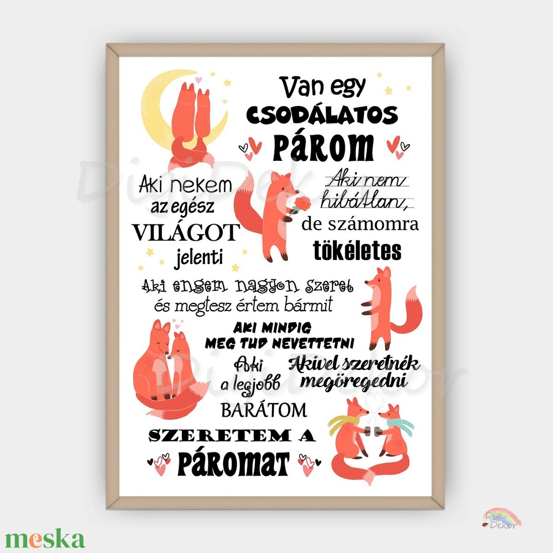 Rókás Van egy csodálatos párom... Szeretem a páromat. Print vagy táblakép szerelmeseknek, Valentin napra, évfordulóra. - otthon & életmód - dekoráció - fali és függő dekoráció - falra akasztható dekor - Meska.hu Rókás Van egy csodálatos párom... Szeretem a páromat. Print vagy táblakép szerelmeseknek, Valentin napra, évfordulóra. - otthon & életmód - dekoráció - fali és függő dekoráció - falra akasztható dekor - Meska.hu