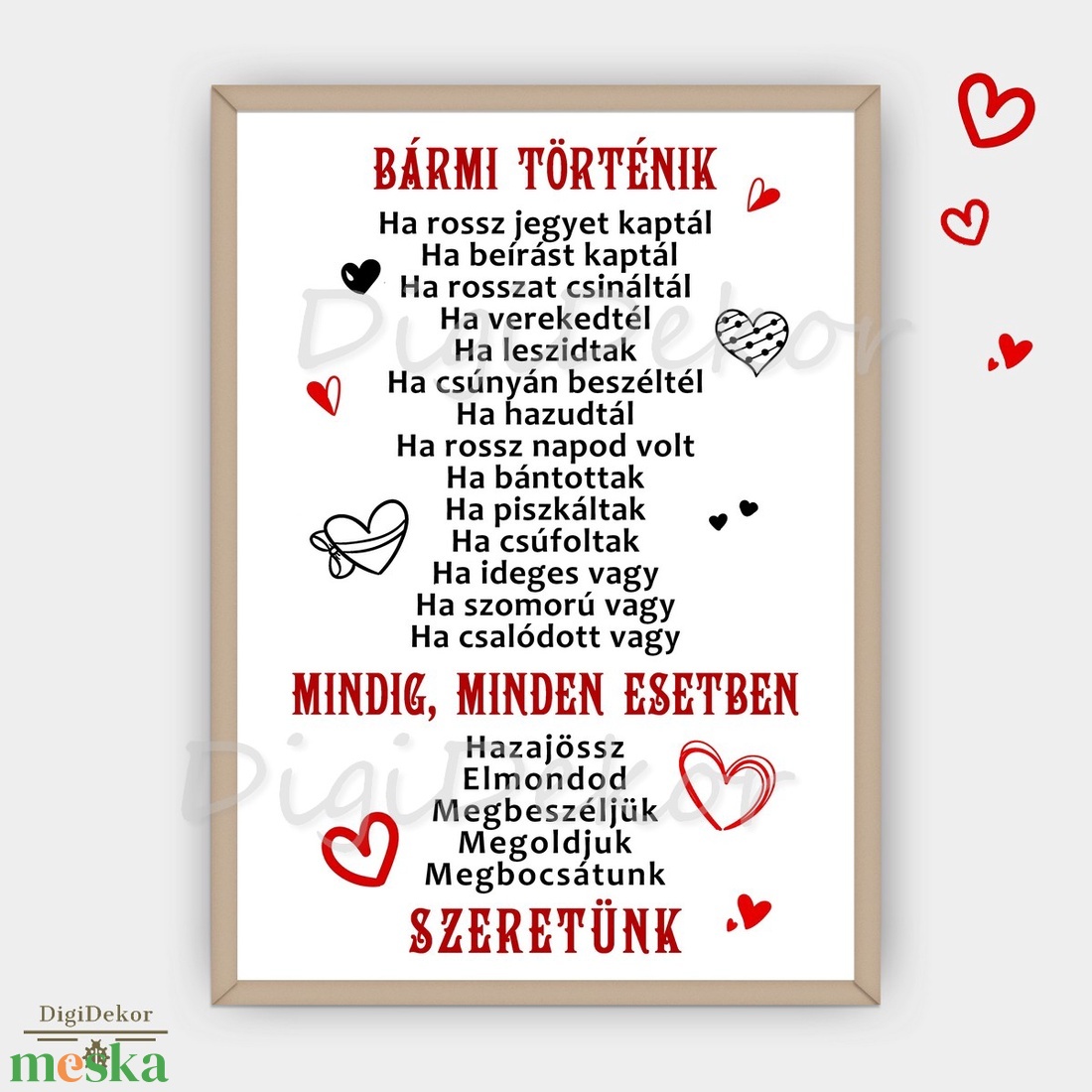 Bármi történik... Támogató falikép, motivációs tábla iskolás gyerekeknek. Kedves ajándék lányoknak, fiúknak.  - otthon & lakás - dekoráció - fali és függő dekoráció - falra akasztható dekor - Meska.hu