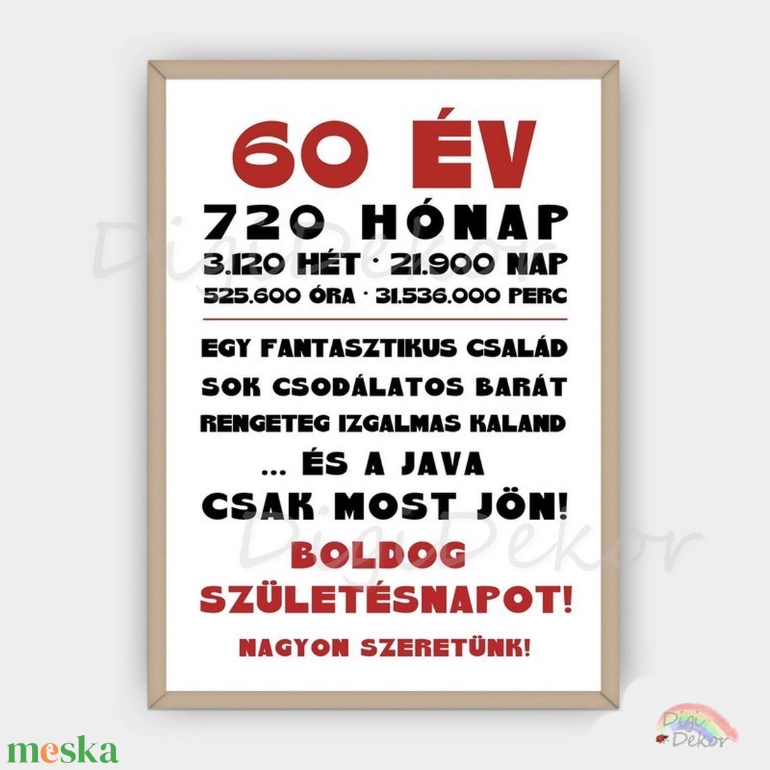 Születésnapi tábla fekete-piros betűkkel.  - otthon & életmód - dekoráció - kép & falikép - táblakép - Meska.hu