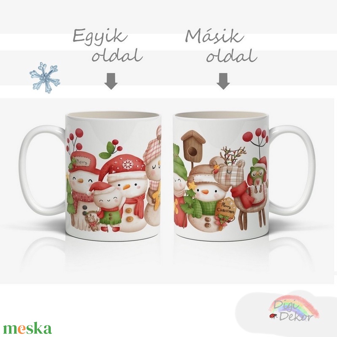 Nagyon cuki hóemberes bögre gyerekeknek. Kedves meglepetés karácsonyra, télapóra.  - karácsony - mikulás - mikulás ajándékok - Meska.hu