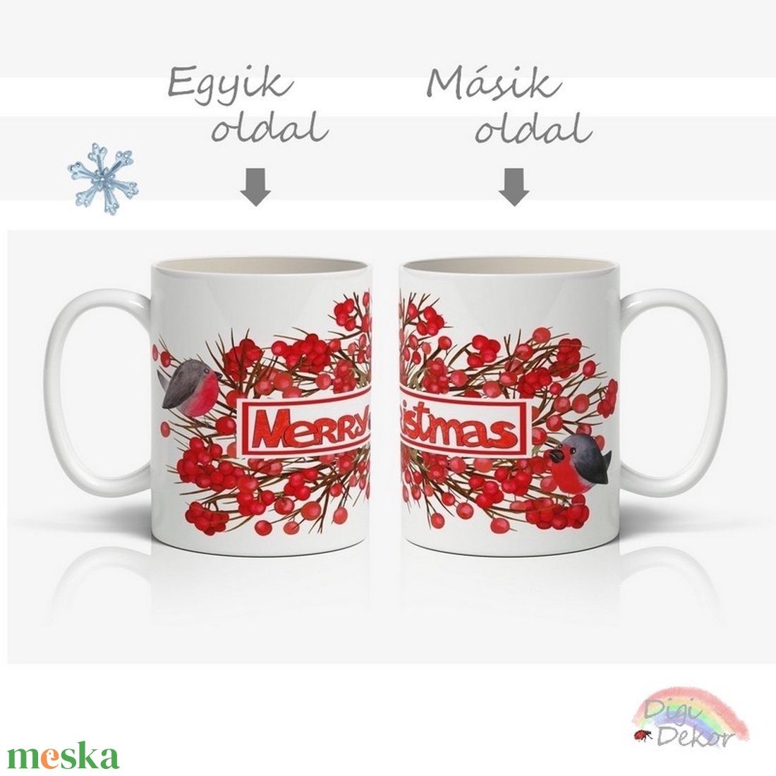 Merry Christmas feliratos bögre tűzpiros bogyókkal és vörösbegyekkel díszítve. Hangulatos karácsonyi bögre. - otthon & lakás - konyhafelszerelés, tálalás - tálalás - bögre & csésze - Meska.hu Merry Christmas feliratos bögre tűzpiros bogyókkal és vörösbegyekkel díszítve. Hangulatos karácsonyi bögre. - otthon & lakás - konyhafelszerelés, tálalás - tálalás - bögre & csésze - Meska.hu