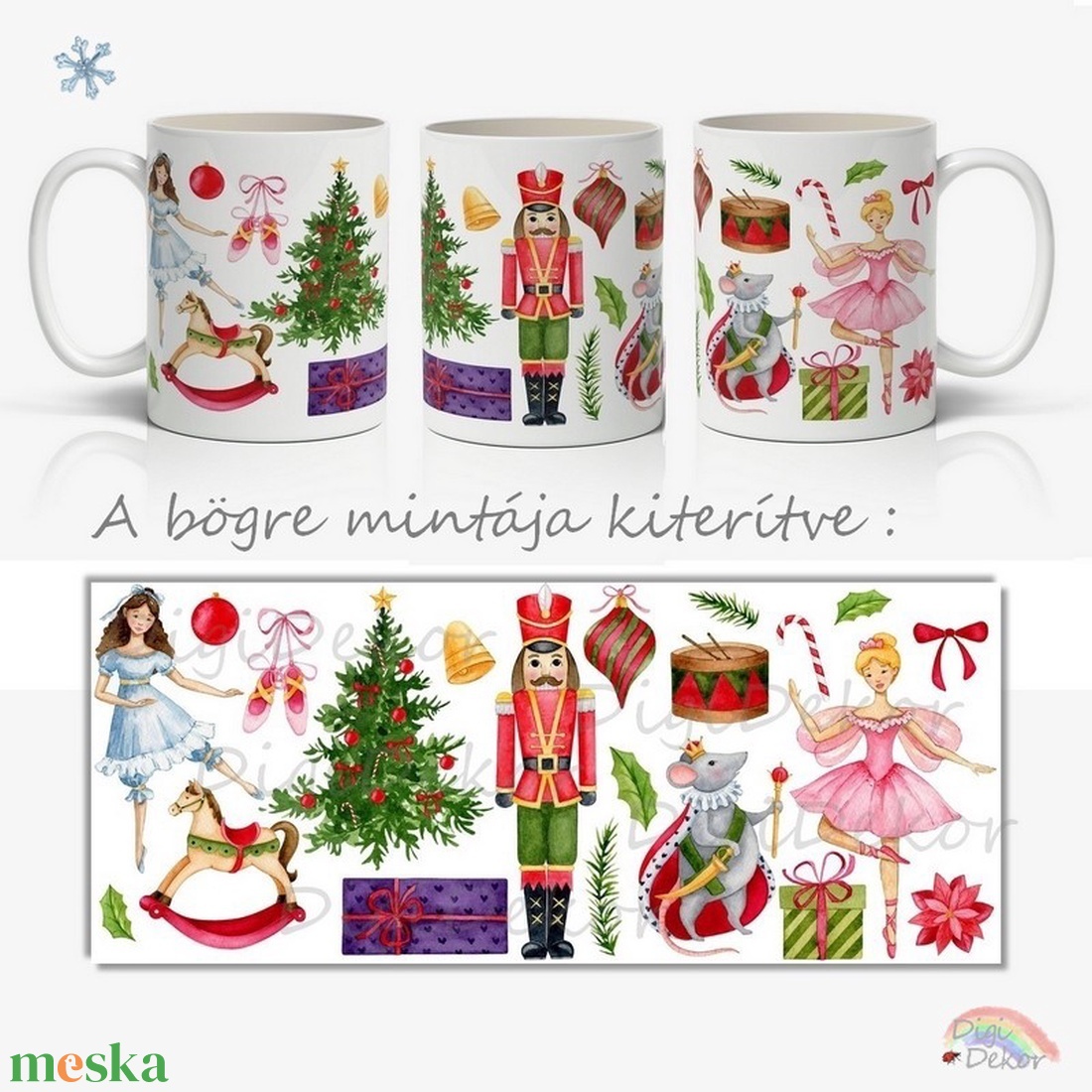 Karácsonyi, diótörős bögre csodaszép rajzokkal, hangulatos, élénk színekkel, nem csak gyerekeknek.  - karácsony - mikulás - mikulás ajándékok - Meska.hu Karácsonyi, diótörős bögre csodaszép rajzokkal, hangulatos, élénk színekkel, nem csak gyerekeknek.  - karácsony - mikulás - mikulás ajándékok - Meska.hu