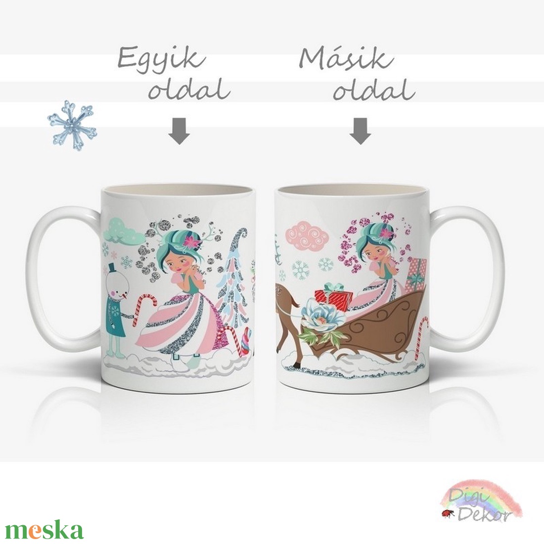 A Téltündér szánja. Csodaszép karácsonyi bögre kislányoknak. Téli bögre rénszarvassal, szánkóval, hótündérrel. - otthon & életmód - konyhafelszerelés, tálalás - tálalás - bögre & csésze - Meska.hu A Téltündér szánja. Csodaszép karácsonyi bögre kislányoknak. Téli bögre rénszarvassal, szánkóval, hótündérrel. - otthon & életmód - konyhafelszerelés, tálalás - tálalás - bögre & csésze - Meska.hu