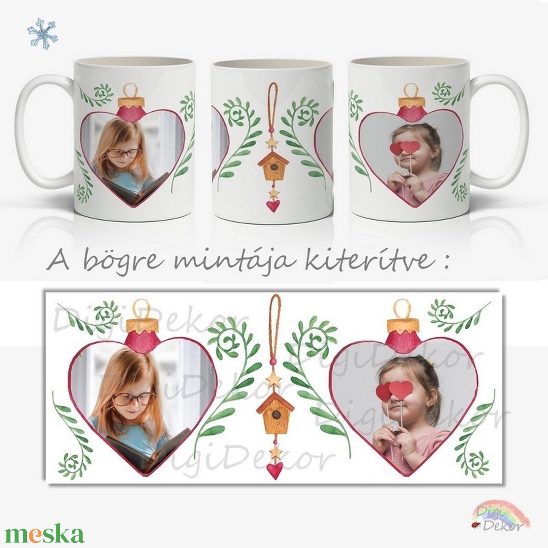 Kedves, fényképes bögre karácsonyra. Szív alakú dísszel, két fotóval, ünnepi mintákkal. - otthon & életmód - konyhafelszerelés, tálalás - tálalás - bögre & csésze - Meska.hu Kedves, fényképes bögre karácsonyra. Szív alakú dísszel, két fotóval, ünnepi mintákkal. - otthon & életmód - konyhafelszerelés, tálalás - tálalás - bögre & csésze - Meska.hu