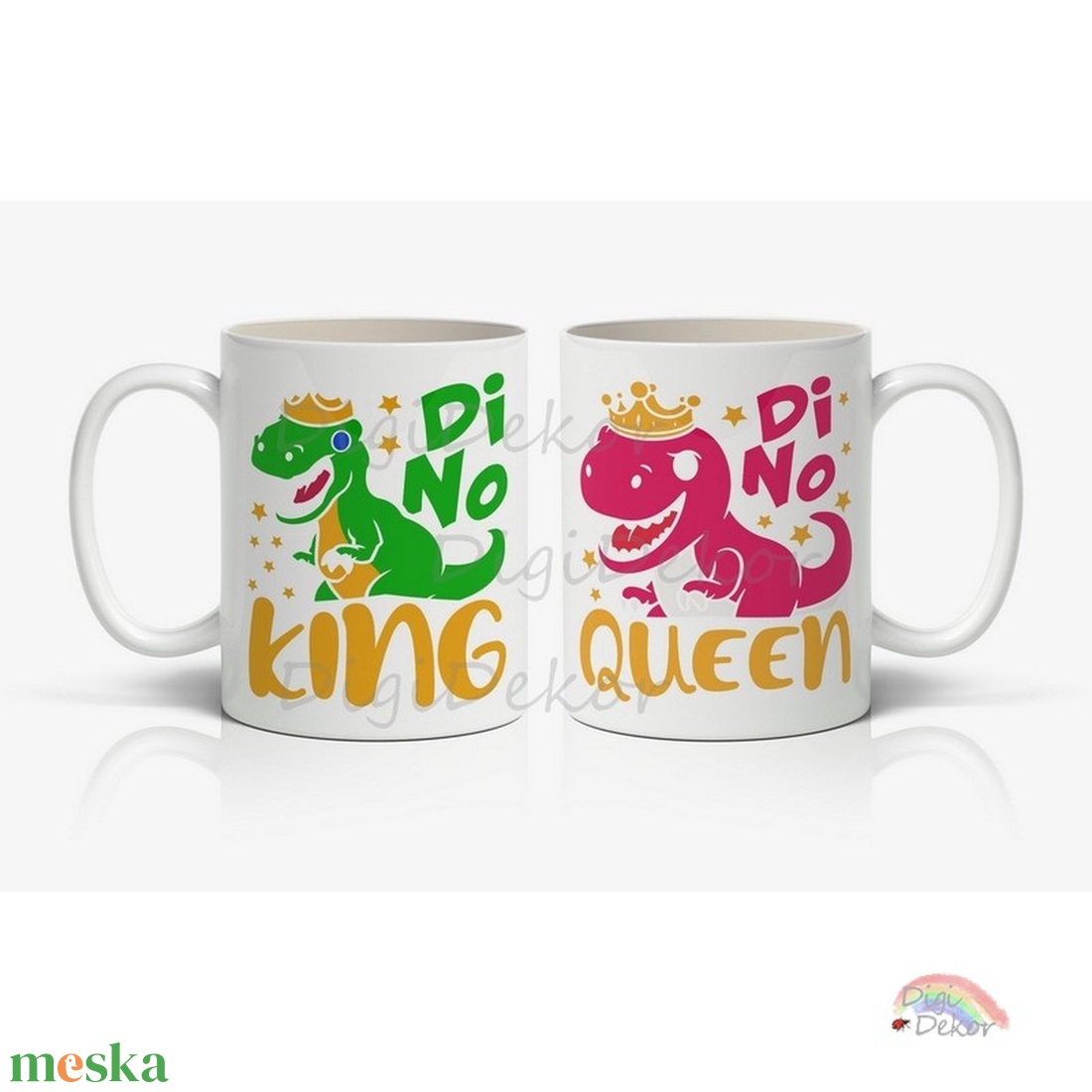 Színes, dínós King - Queen feliratos bögreszett, 2 db bögre, páros ajándék, vicces nászajándék, évfordulós meglepetés. - otthon & életmód - konyhafelszerelés, tálalás - tálalás - bögre & csésze - Meska.hu Színes, dínós King - Queen feliratos bögreszett, 2 db bögre, páros ajándék, vicces nászajándék, évfordulós meglepetés. - otthon & életmód - konyhafelszerelés, tálalás - tálalás - bögre & csésze - Meska.hu