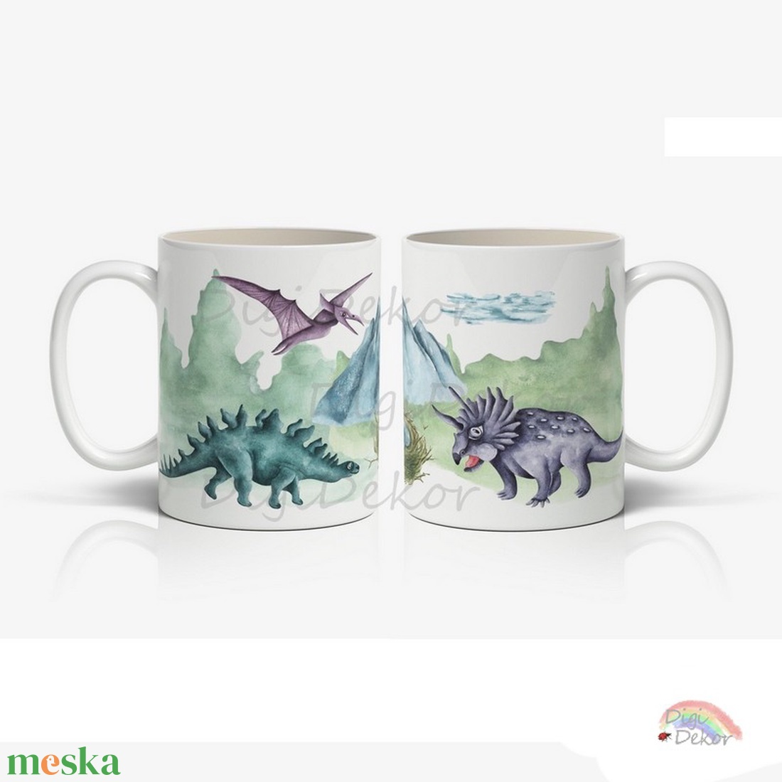 Tájképes-Dinoszauruszos bögre akvarell-illusztrációkkal. Dínós ajándék gyerekeknek. - otthon & életmód - konyhafelszerelés, tálalás - tálalás - bögre & csésze - Meska.hu Tájképes-Dinoszauruszos bögre akvarell-illusztrációkkal. Dínós ajándék gyerekeknek. - otthon & életmód - konyhafelszerelés, tálalás - tálalás - bögre & csésze - Meska.hu