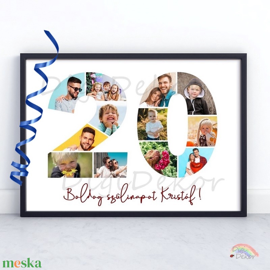 Egyedi fotómontázs 20. születésnapra.  - művészet - kollázs - Meska.hu