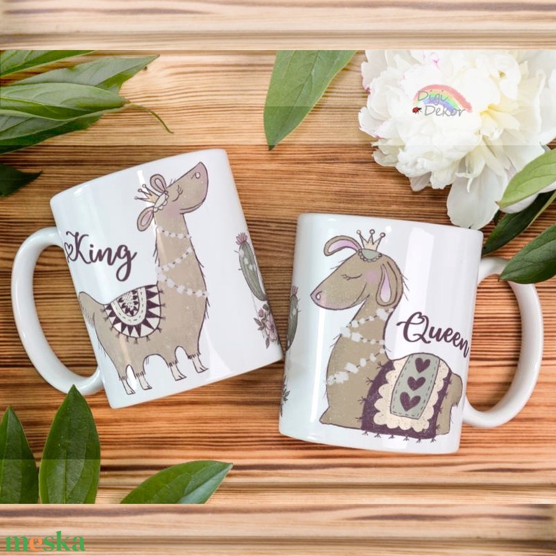 Lámás King - Queen feliratos bögreszett, 2 db bögre, páros ajándék, nászajándék, évfordulós meglepetés. - otthon & életmód - konyhafelszerelés, tálalás - tálalás - bögre & csésze - Meska.hu Lámás King - Queen feliratos bögreszett, 2 db bögre, páros ajándék, nászajándék, évfordulós meglepetés. - otthon & életmód - konyhafelszerelés, tálalás - tálalás - bögre & csésze - Meska.hu