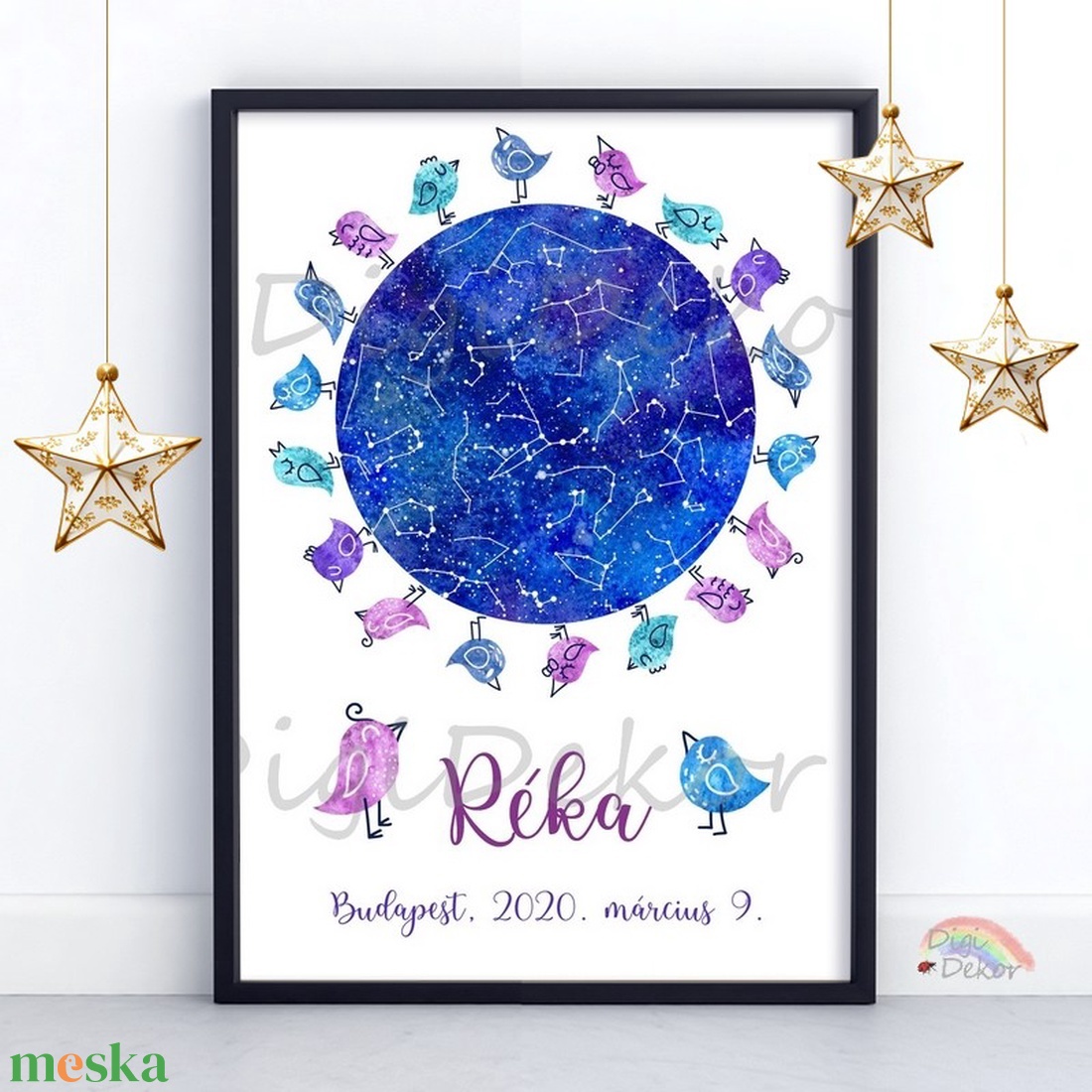 Lila-kék madárkás csillagtérkép. Csillagállás ajándék babaszületére, szülinapra, keresztelőre. Táblakép vagy print. - otthon & életmód - babaszoba, gyerekszoba - babaszoba kép - Meska.hu Lila-kék madárkás csillagtérkép. Csillagállás ajándék babaszületére, szülinapra, keresztelőre. Táblakép vagy print. - otthon & életmód - babaszoba, gyerekszoba - babaszoba kép - Meska.hu