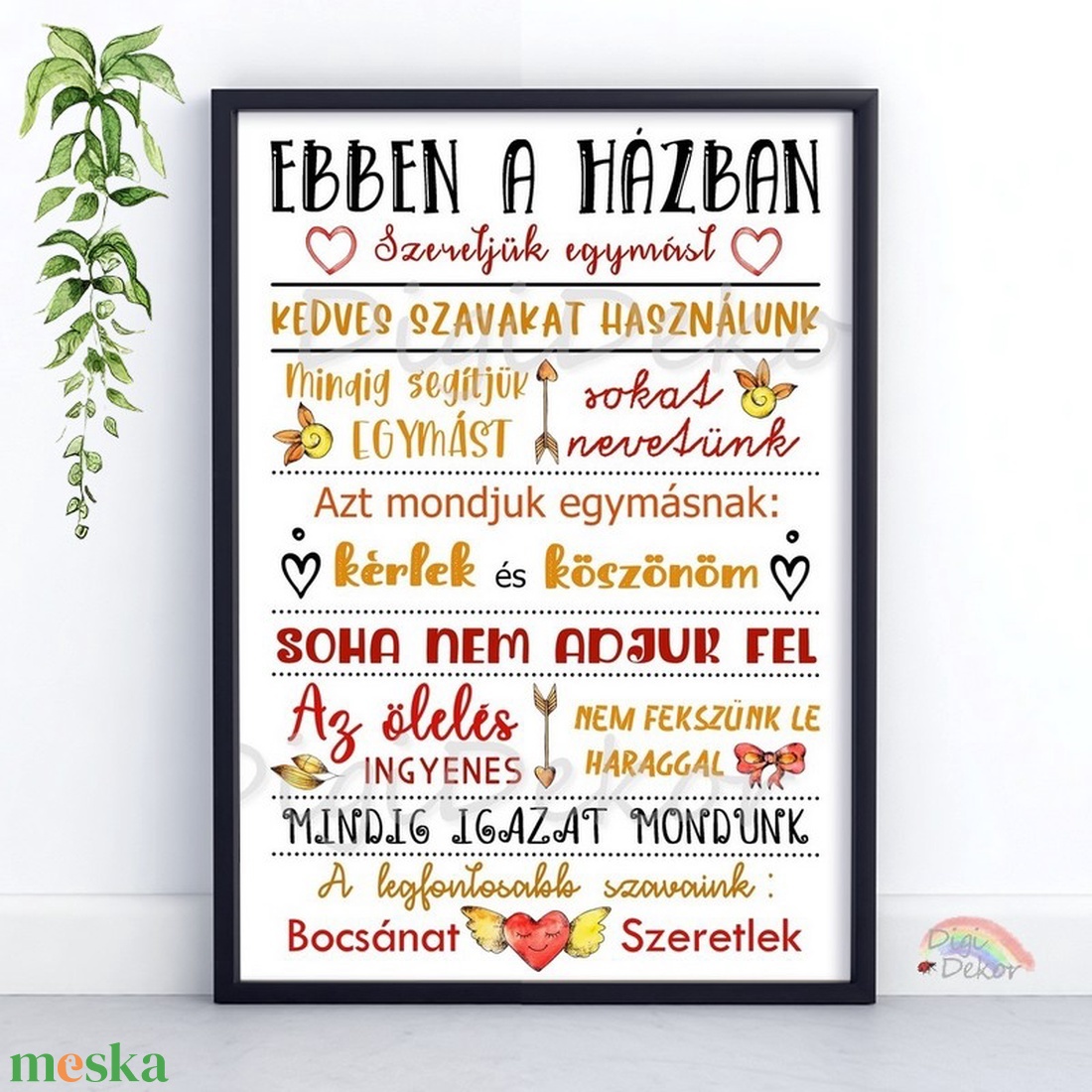Sárga-piros Ebben a házban... táblakép, családi szabályok kedves rajzokkal. Tökéletes ajándék házavatóra, karácsonyra. - otthon & életmód - dekoráció - fali és függő dekoráció - falra akasztható dekor - Meska.hu Sárga-piros Ebben a házban... táblakép, családi szabályok kedves rajzokkal. Tökéletes ajándék házavatóra, karácsonyra. - otthon & életmód - dekoráció - fali és függő dekoráció - falra akasztható dekor - Meska.hu