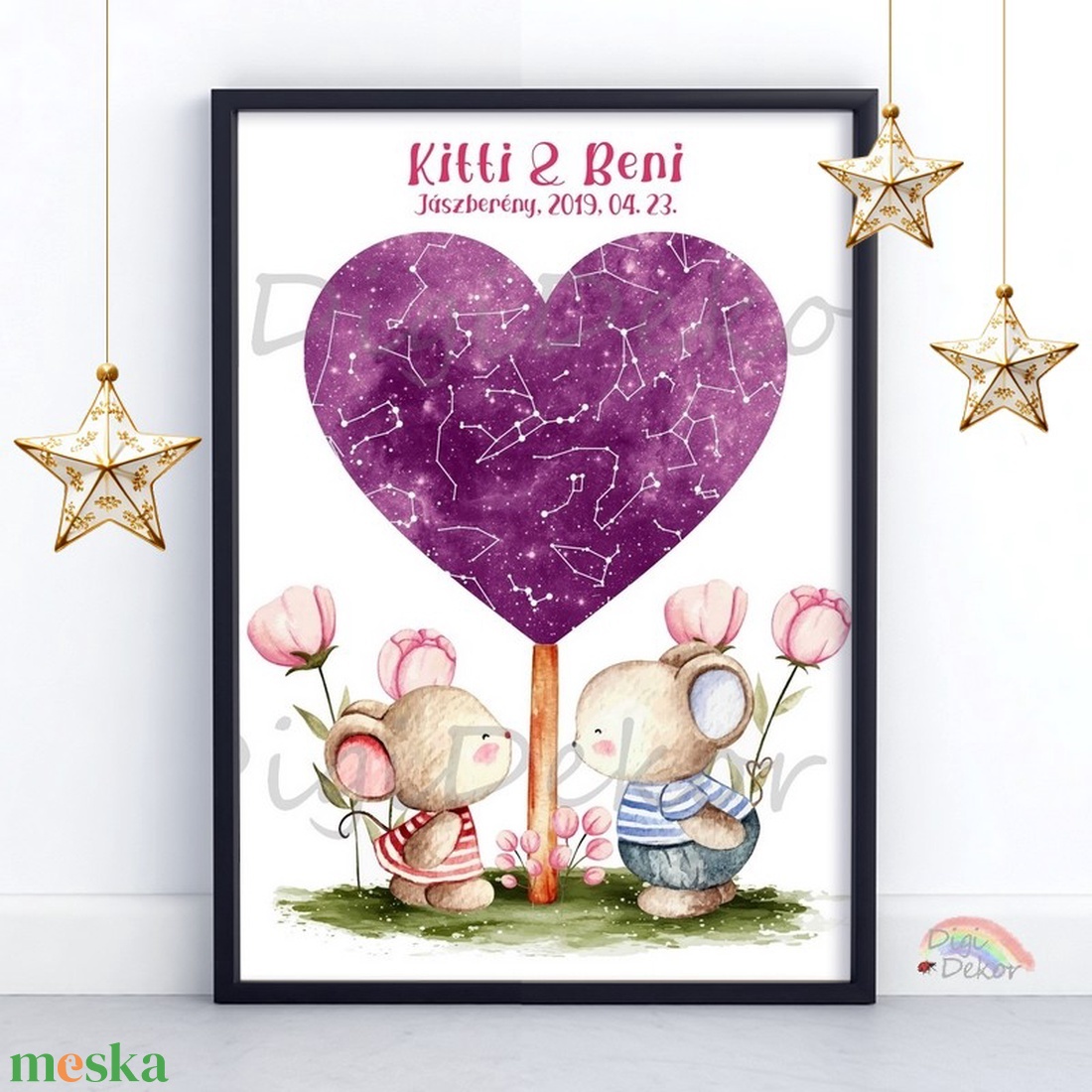 Tulipános-egérkés csillagtérkép, szív alakú csillagos égbolt, neves dátumos nászajándék. Évfordulóra, Valentin-napra. - művészet - grafika & illusztráció - művészi nyomat - Meska.hu Tulipános-egérkés csillagtérkép, szív alakú csillagos égbolt, neves dátumos nászajándék. Évfordulóra, Valentin-napra. - művészet - grafika & illusztráció - művészi nyomat - Meska.hu