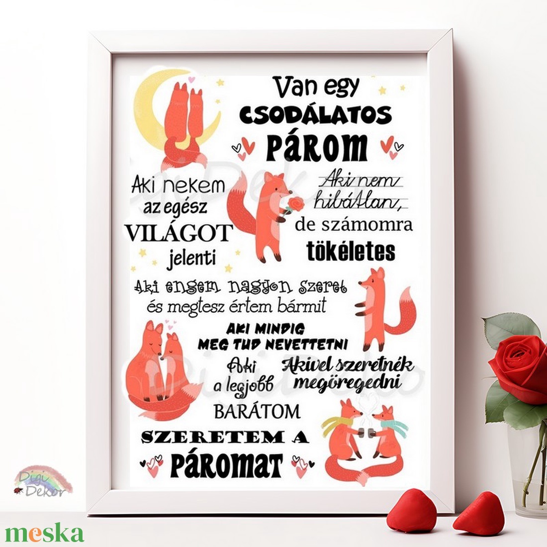 Rókás Van egy csodálatos párom... Szeretem a páromat. Print vagy táblakép szerelmeseknek, Valentin napra, évfordulóra. - otthon & életmód - dekoráció - fali és függő dekoráció - falra akasztható dekor - Meska.hu Rókás Van egy csodálatos párom... Szeretem a páromat. Print vagy táblakép szerelmeseknek, Valentin napra, évfordulóra. - otthon & életmód - dekoráció - fali és függő dekoráció - falra akasztható dekor - Meska.hu