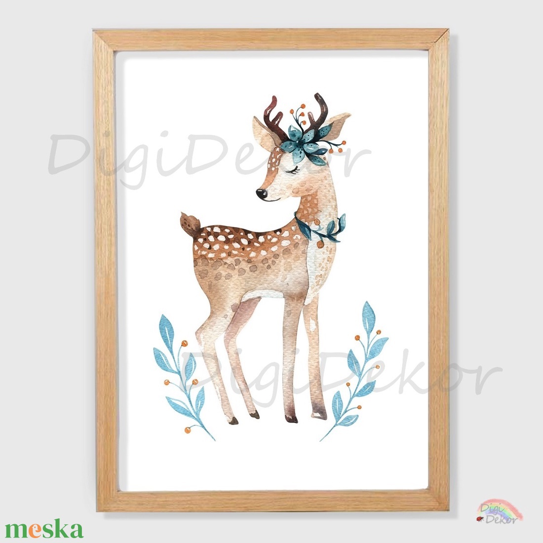 Őzike virágokkal. Boho falikép gyerekszobába. Keretes kép, táblakép gyerekeknek. A4-es, A3-as print. - otthon & életmód - babaszoba, gyerekszoba - babaszoba kép - Meska.hu Őzike virágokkal. Boho falikép gyerekszobába. Keretes kép, táblakép gyerekeknek. A4-es, A3-as print. - otthon & életmód - babaszoba, gyerekszoba - babaszoba kép - Meska.hu
