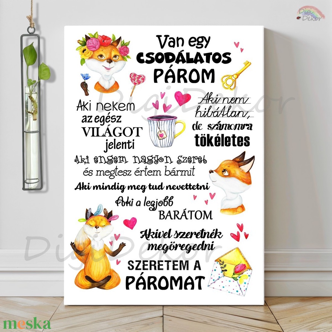 Kedves rókákkal díszített Van egy csodálatos párom tábla. Falikép szerelmeseknek. - otthon & életmód - dekoráció - fali és függő dekoráció - falra akasztható dekor - Meska.hu Kedves rókákkal díszített Van egy csodálatos párom tábla. Falikép szerelmeseknek. - otthon & életmód - dekoráció - fali és függő dekoráció - falra akasztható dekor - Meska.hu
