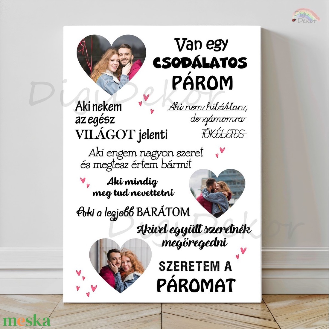 Fényképes Van egy csodálatos párom falikép szerelmeseknek. Valentin-napi ajándék.  - otthon & életmód - dekoráció - kép & falikép - poszter - Meska.hu