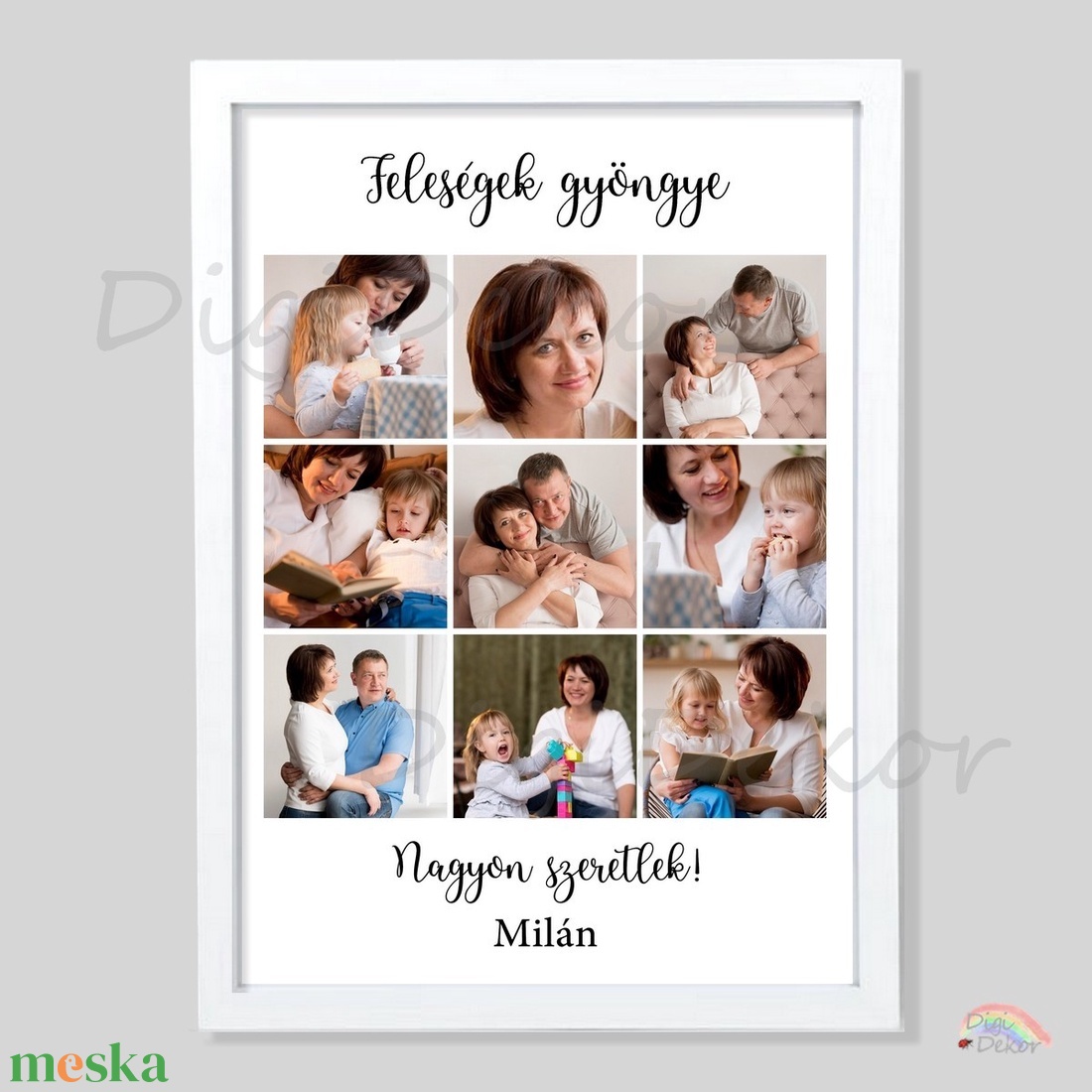 Feleségek gyöngye. Egyedi, fényképes táblakép. Fotós ajándék évfordulóra, Valentin-napra.  - otthon & életmód - dekoráció - kép & falikép - táblakép - Meska.hu