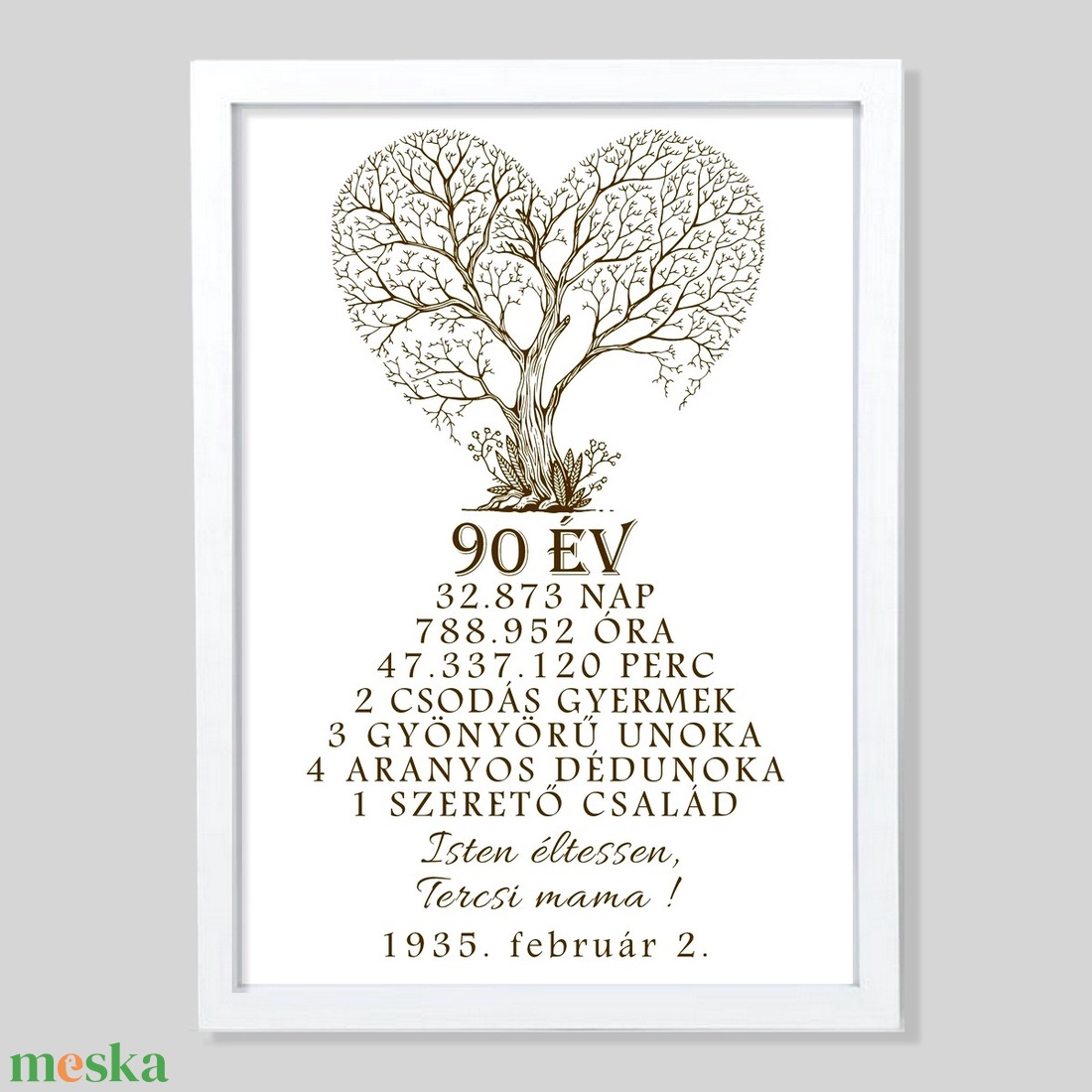 Életfával díszített Születésnapi falikép nagyszülőnek, dédszülőnek. Natúr / barna betűszín. - otthon & életmód - dekoráció - kép & falikép - poszter - Meska.hu Életfával díszített Születésnapi falikép nagyszülőnek, dédszülőnek. Natúr / barna betűszín. - otthon & életmód - dekoráció - kép & falikép - poszter - Meska.hu