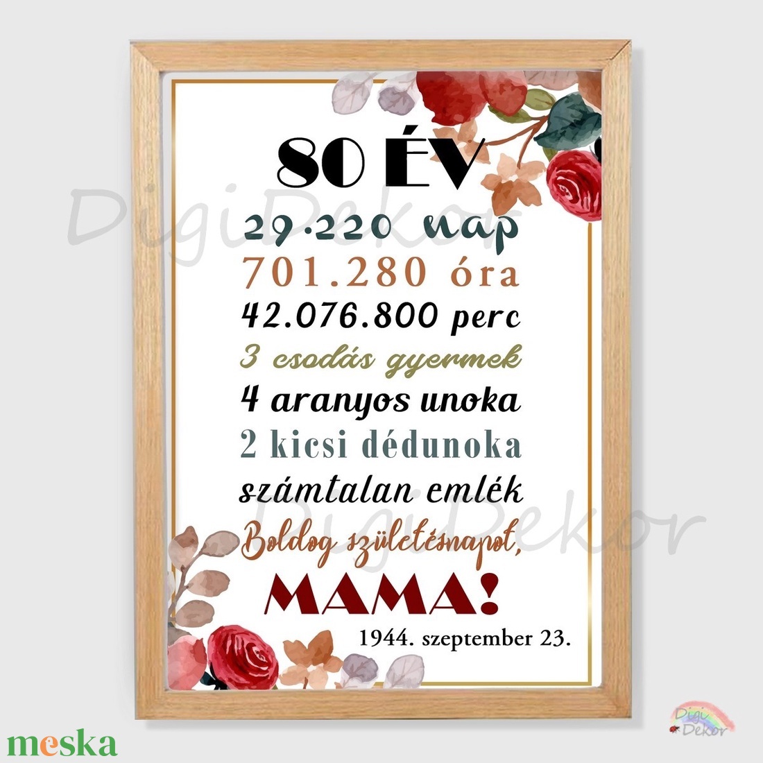 Születésnapi falikép Mamának. Bordó-bronz rózsákkal díszített szülinapi tábla. Ajándék 80 évesnek - otthon & életmód - dekoráció - kép & falikép - poszter - Meska.hu Születésnapi falikép Mamának. Bordó-bronz rózsákkal díszített szülinapi tábla. Ajándék 80 évesnek - otthon & életmód - dekoráció - kép & falikép - poszter - Meska.hu
