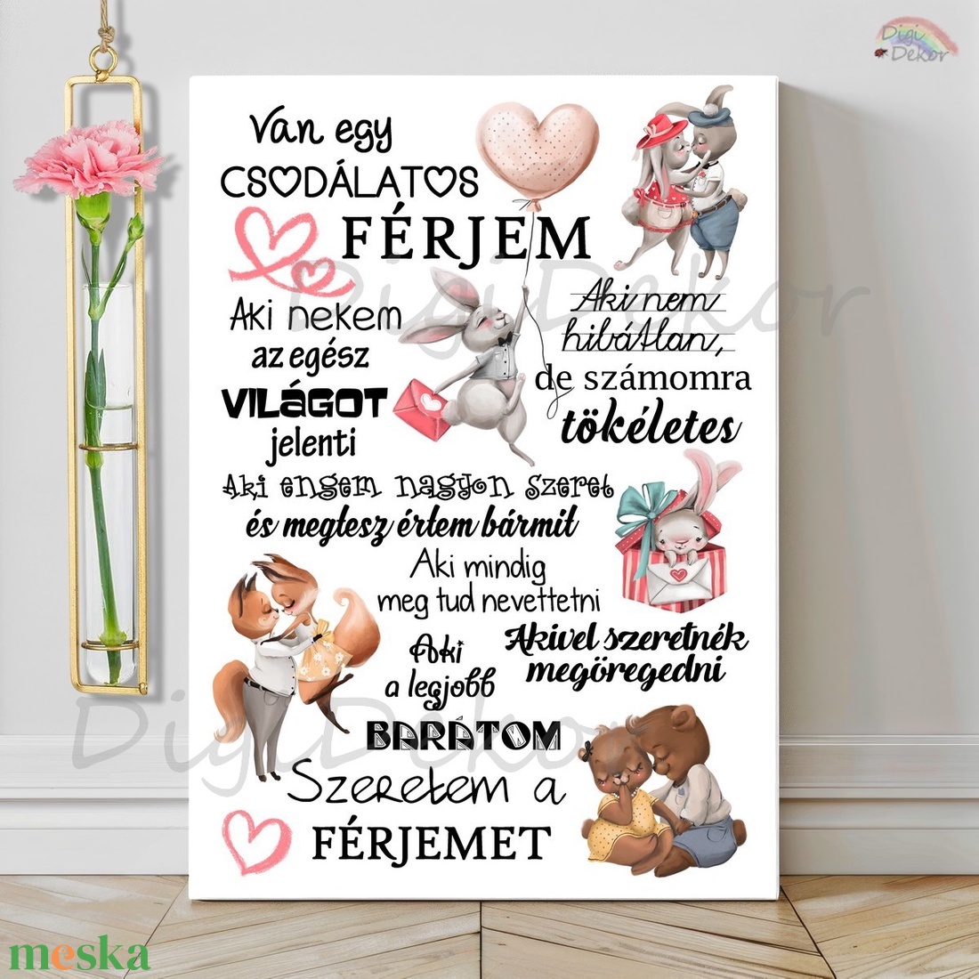 Van egy csodálatos férjem táblakép aranyos, állatos rajzokkal. - otthon & életmód - dekoráció - fali és függő dekoráció - falra akasztható dekor - Meska.hu Van egy csodálatos férjem táblakép aranyos, állatos rajzokkal. - otthon & életmód - dekoráció - fali és függő dekoráció - falra akasztható dekor - Meska.hu