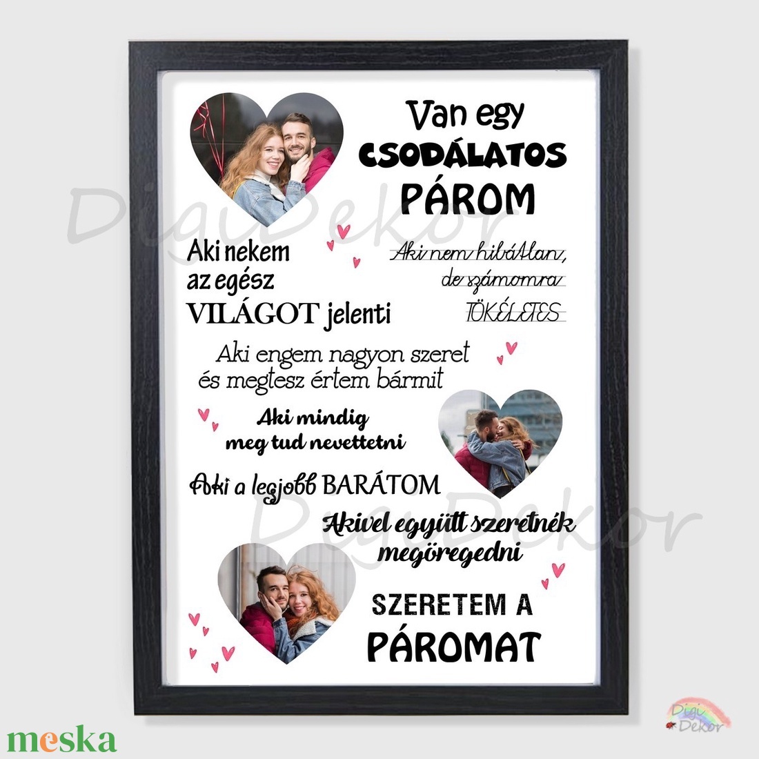 Van egy csodálatos párom - falikép fényképekkel.  - otthon & életmód - dekoráció - kép & falikép - poszter - Meska.hu