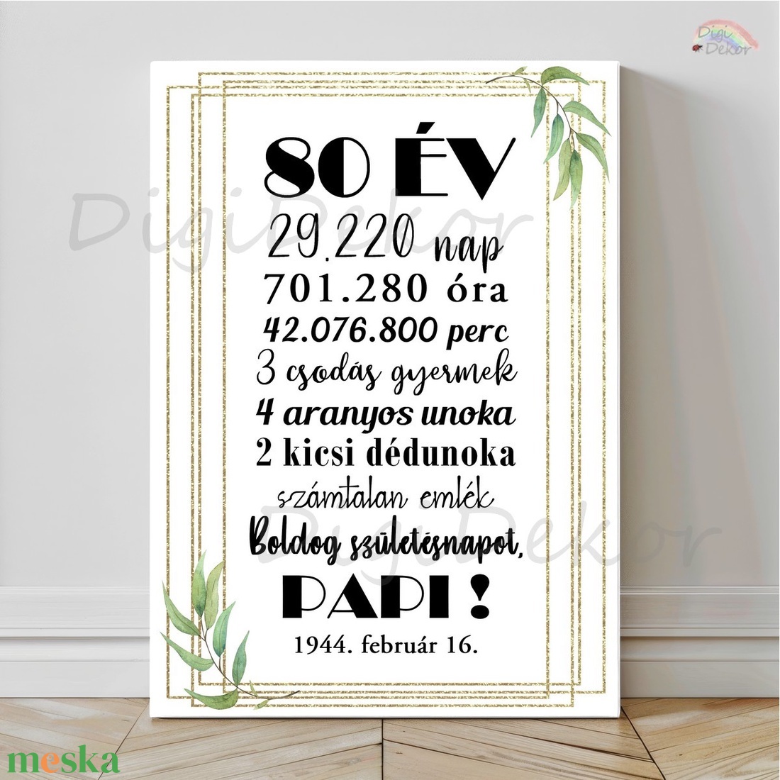 Kerek születésnapi tábla. Ünnepélyes ajándék férfiaknak.  - otthon & életmód - dekoráció - kép & falikép - poszter - Meska.hu