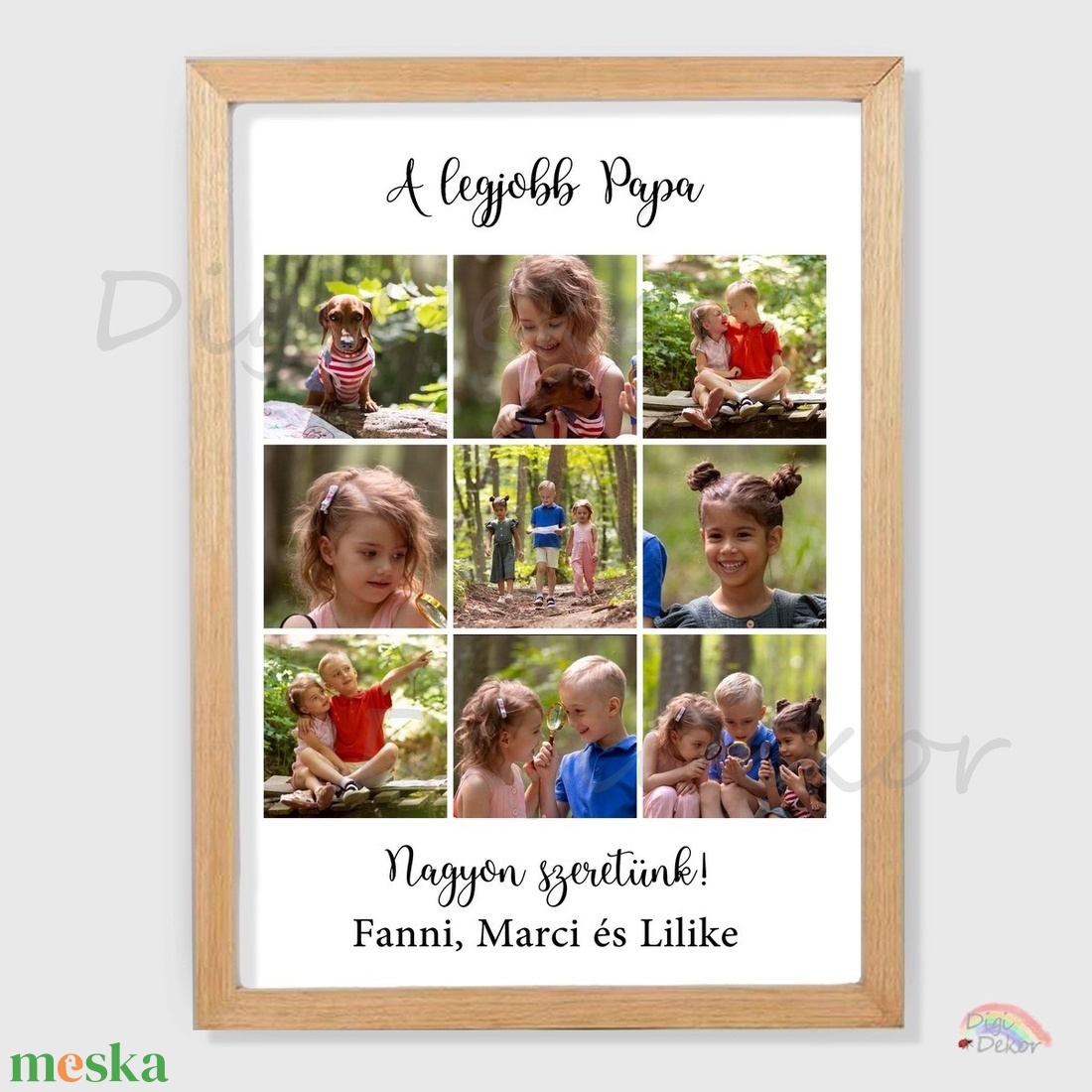 Fotós ajándék Papának, Dédipapának. Apák napi meglepetés.  - otthon & életmód - dekoráció - kép & falikép - táblakép - Meska.hu