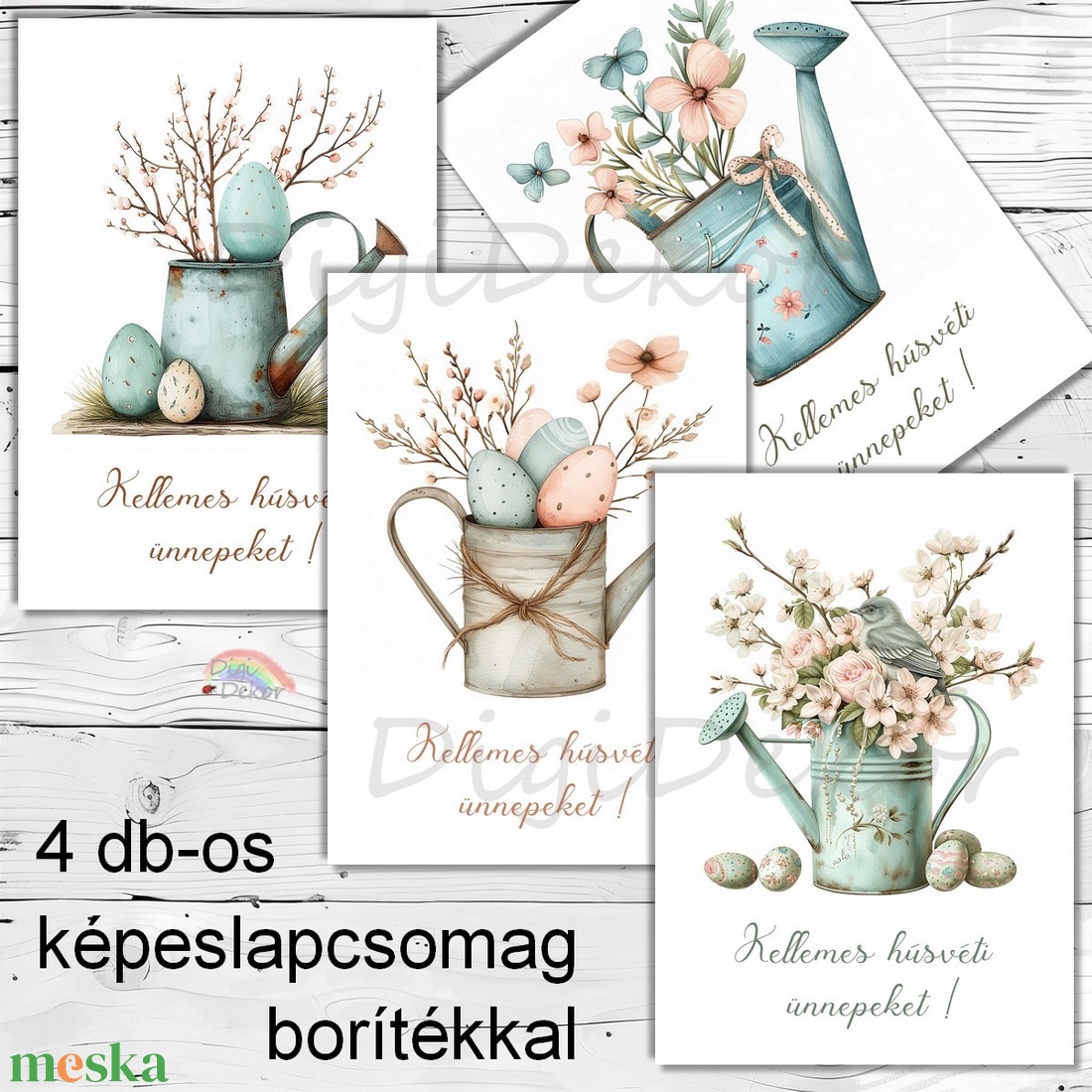 Öntözőkannák tavaszi virágokkal. Képeslapcsomag húsvétra. - otthon & életmód - papír, írószer - ajándékozás kellékei - képeslap, üdvözlőlap - Meska.hu Öntözőkannák tavaszi virágokkal. Képeslapcsomag húsvétra. - otthon & életmód - papír, írószer - ajándékozás kellékei - képeslap, üdvözlőlap - Meska.hu