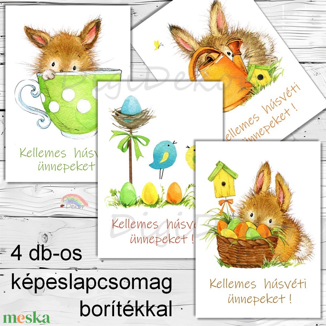 Húsvéti nyuszis képeslapok csomagban. Vidám üdvözlőlapok húsvétra. - otthon & életmód - papír, írószer - ajándékozás kellékei - képeslap, üdvözlőlap - Meska.hu Húsvéti nyuszis képeslapok csomagban. Vidám üdvözlőlapok húsvétra. - otthon & életmód - papír, írószer - ajándékozás kellékei - képeslap, üdvözlőlap - Meska.hu