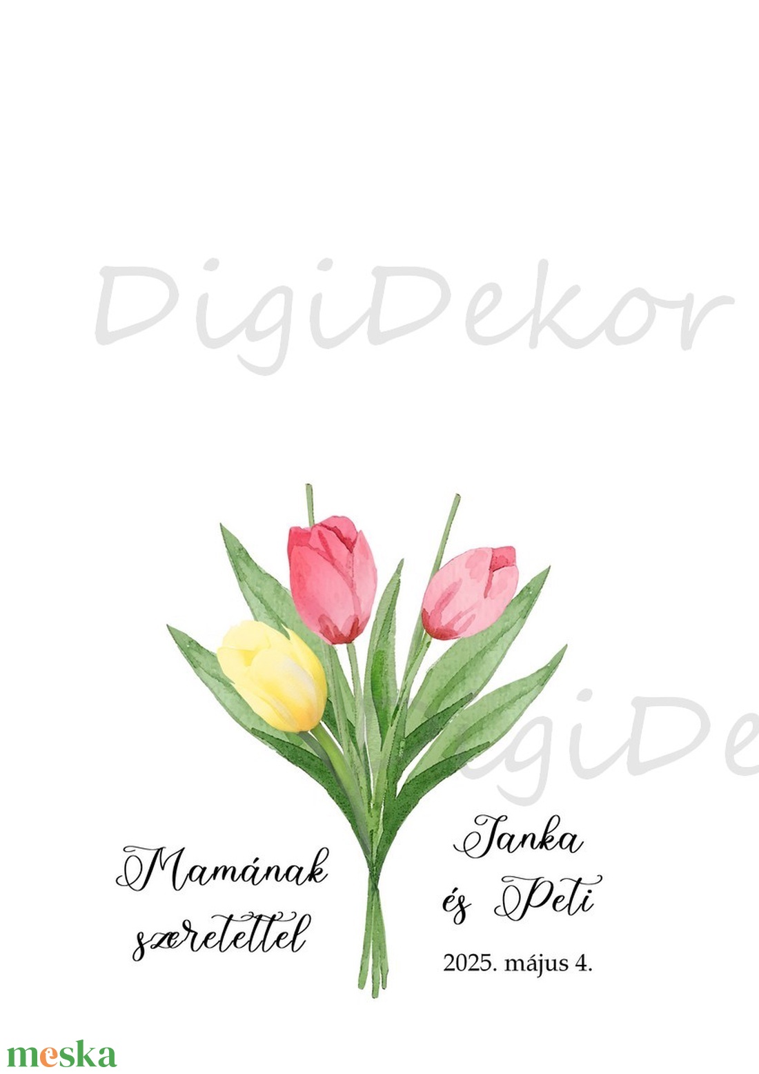 Kézlenyomatos anyák napi ajándék két gyerekhez. Tulipáncsokor egyedi felirattal. - otthon & életmód - dekoráció - kép & falikép - poszter - Meska.hu Kézlenyomatos anyák napi ajándék két gyerekhez. Tulipáncsokor egyedi felirattal. - otthon & életmód - dekoráció - kép & falikép - poszter - Meska.hu