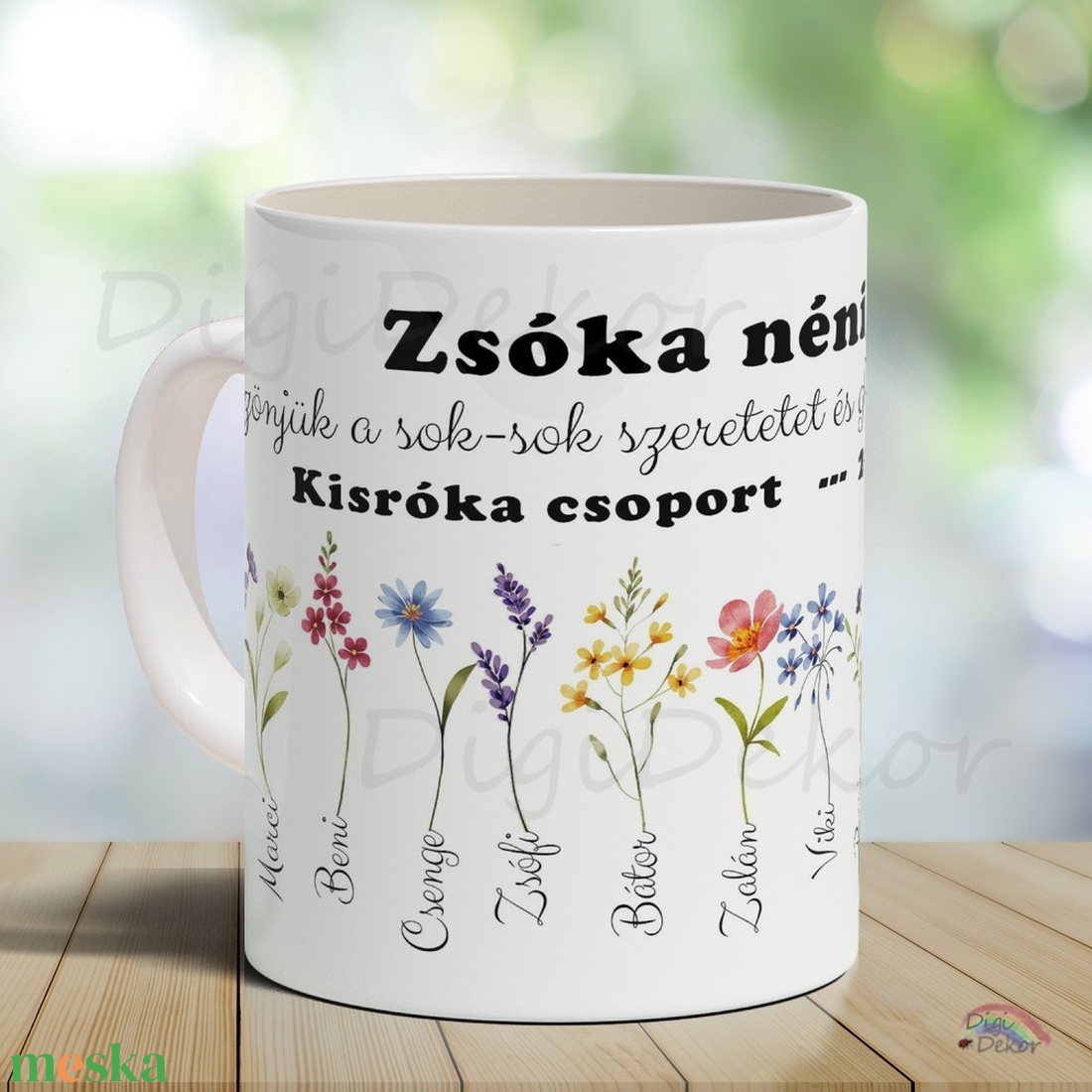 Óvó néni virágoskertje. Névre szóló ballagási bögre. - otthon & életmód - konyhafelszerelés, tálalás - tálalás - bögre & csésze - Meska.hu Óvó néni virágoskertje. Névre szóló ballagási bögre. - otthon & életmód - konyhafelszerelés, tálalás - tálalás - bögre & csésze - Meska.hu