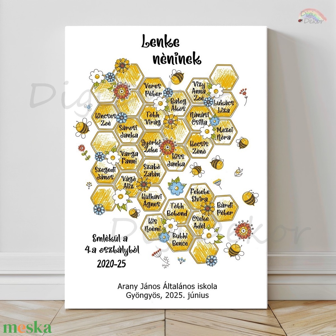 Méhecskés búcsúajándék tanítónak, óvónőnek.  - otthon & életmód - dekoráció - kép & falikép - poszter - Meska.hu